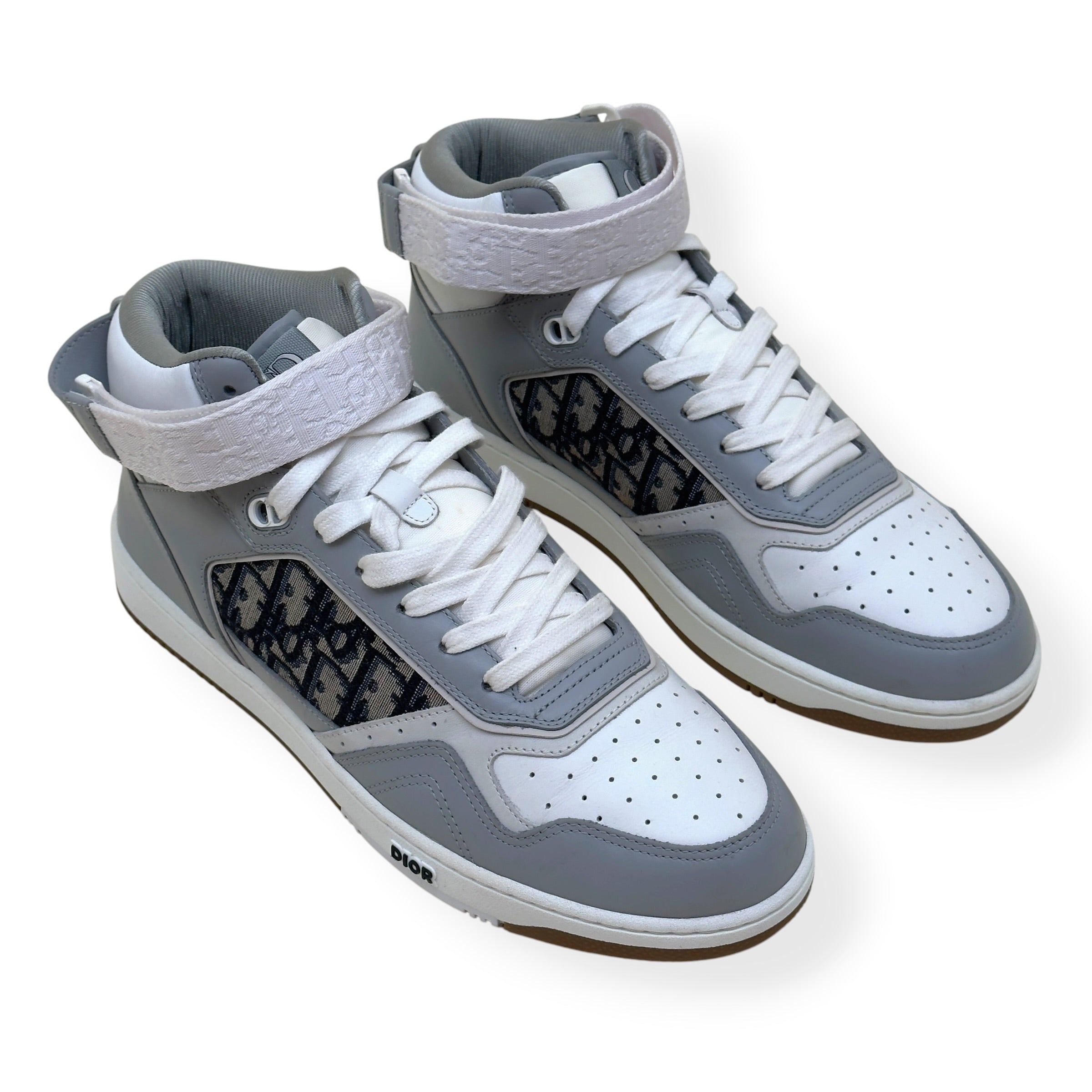 DIOR B27 HIGH-TOP OBLIQUE SNEAKER WHITE / GREY 44 / UK10