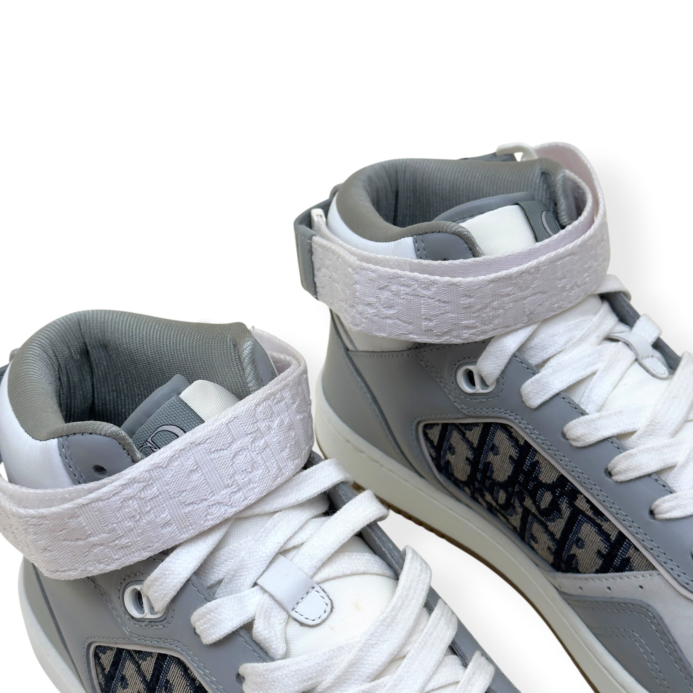 DIOR B27 HIGH-TOP OBLIQUE SNEAKER WHITE / GREY 44 / UK10