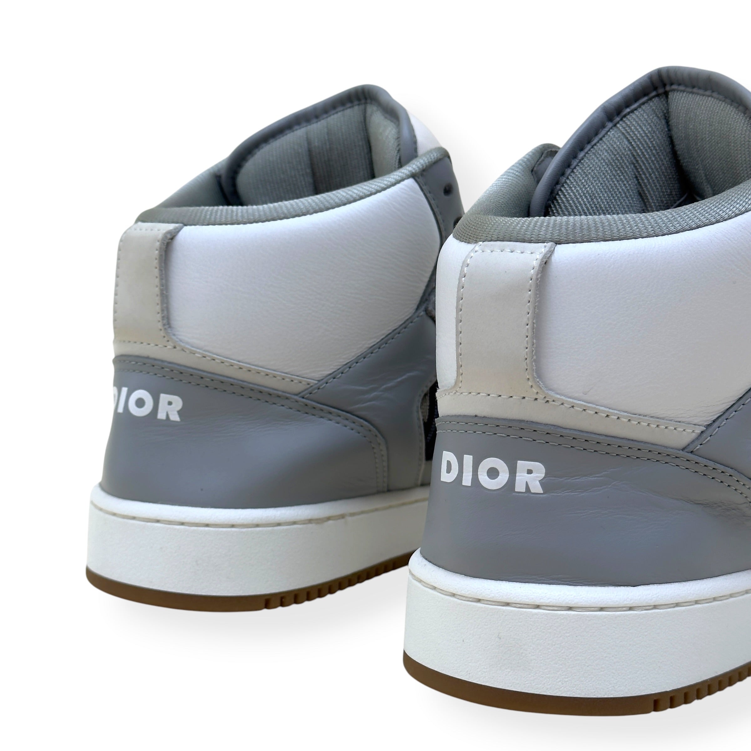 DIOR B27 HIGH-TOP OBLIQUE SNEAKER WHITE / GREY 42 / UK8