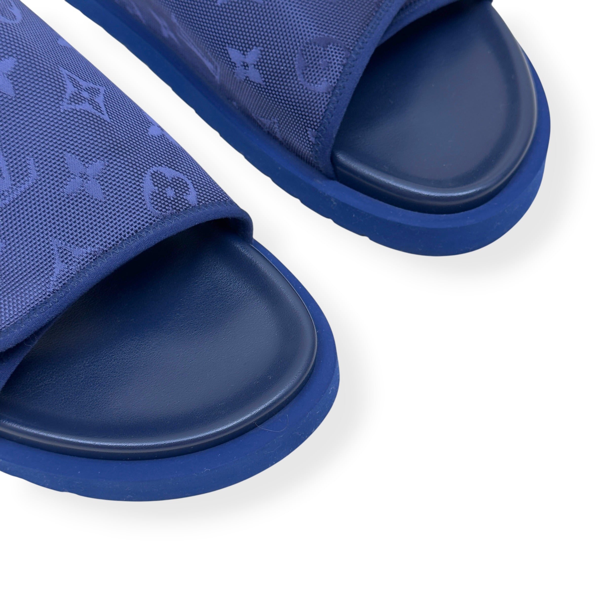 LOUIS VUITTON MONOGRAM MIAMI MULES NAVY UK10