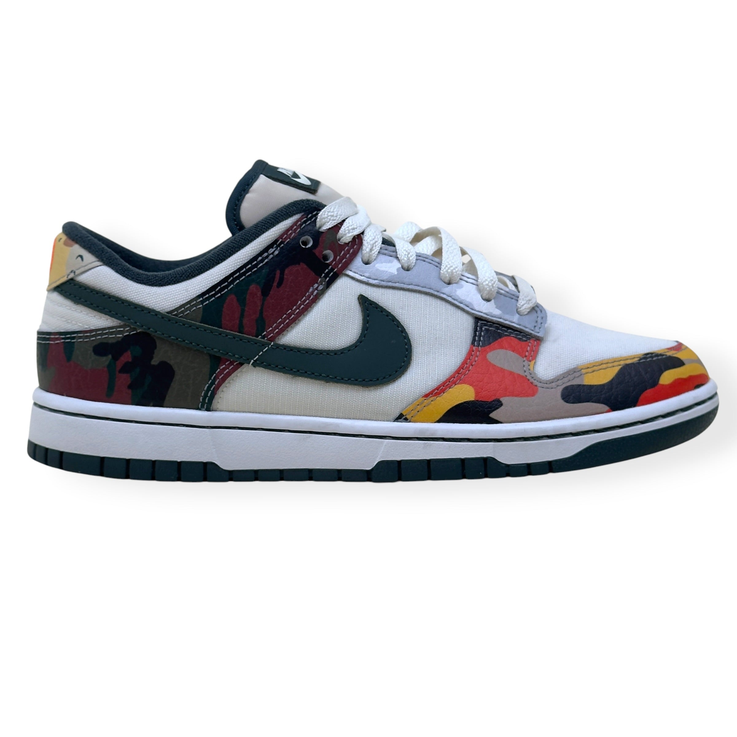 NIKE DUNK LOW-TOP CAMO SNEAKER SAIL / MULTI CAMO UK7