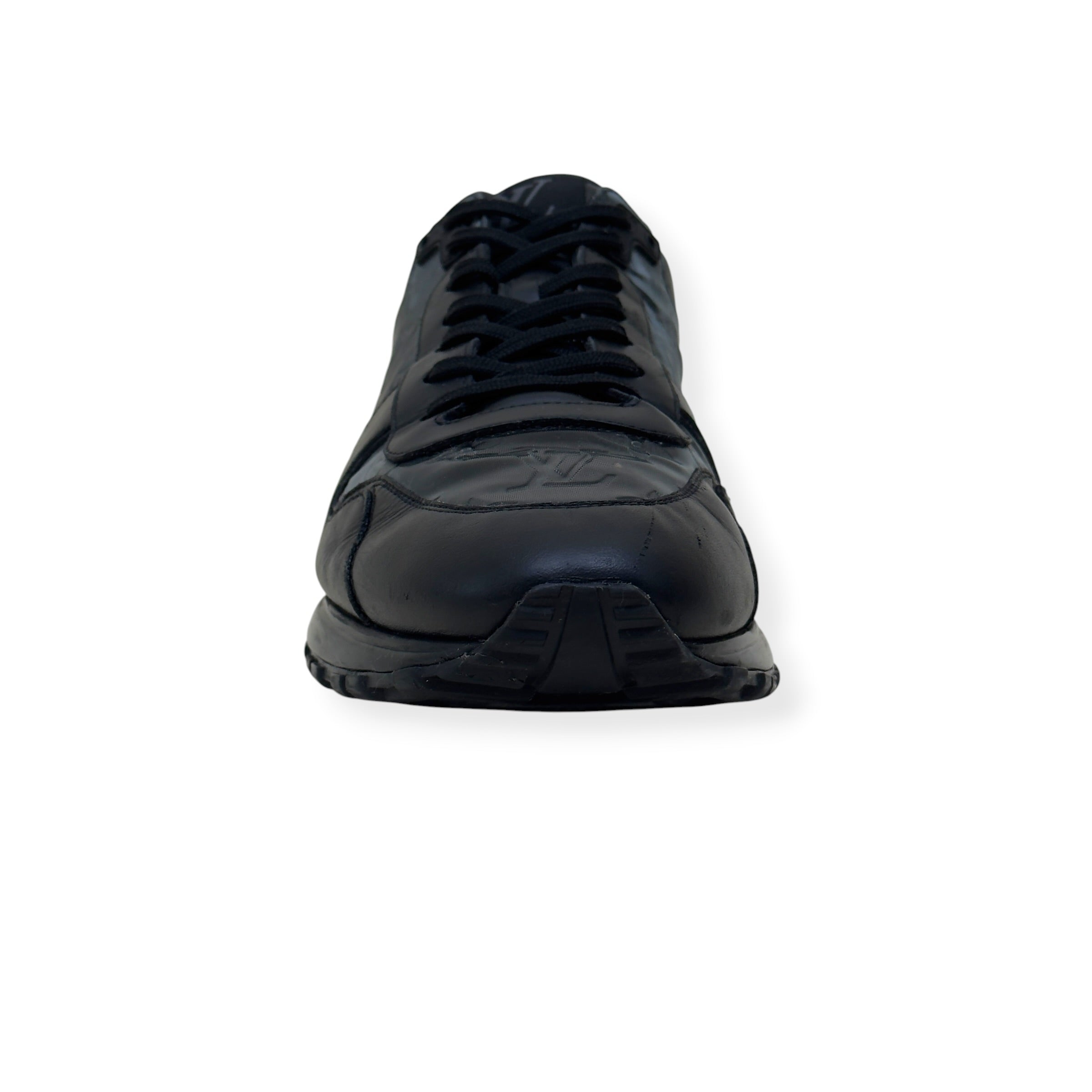 LOUIS VUITTON RUN AWAY MONOGRAM GLAZE SNEAKER BLACK UK11
