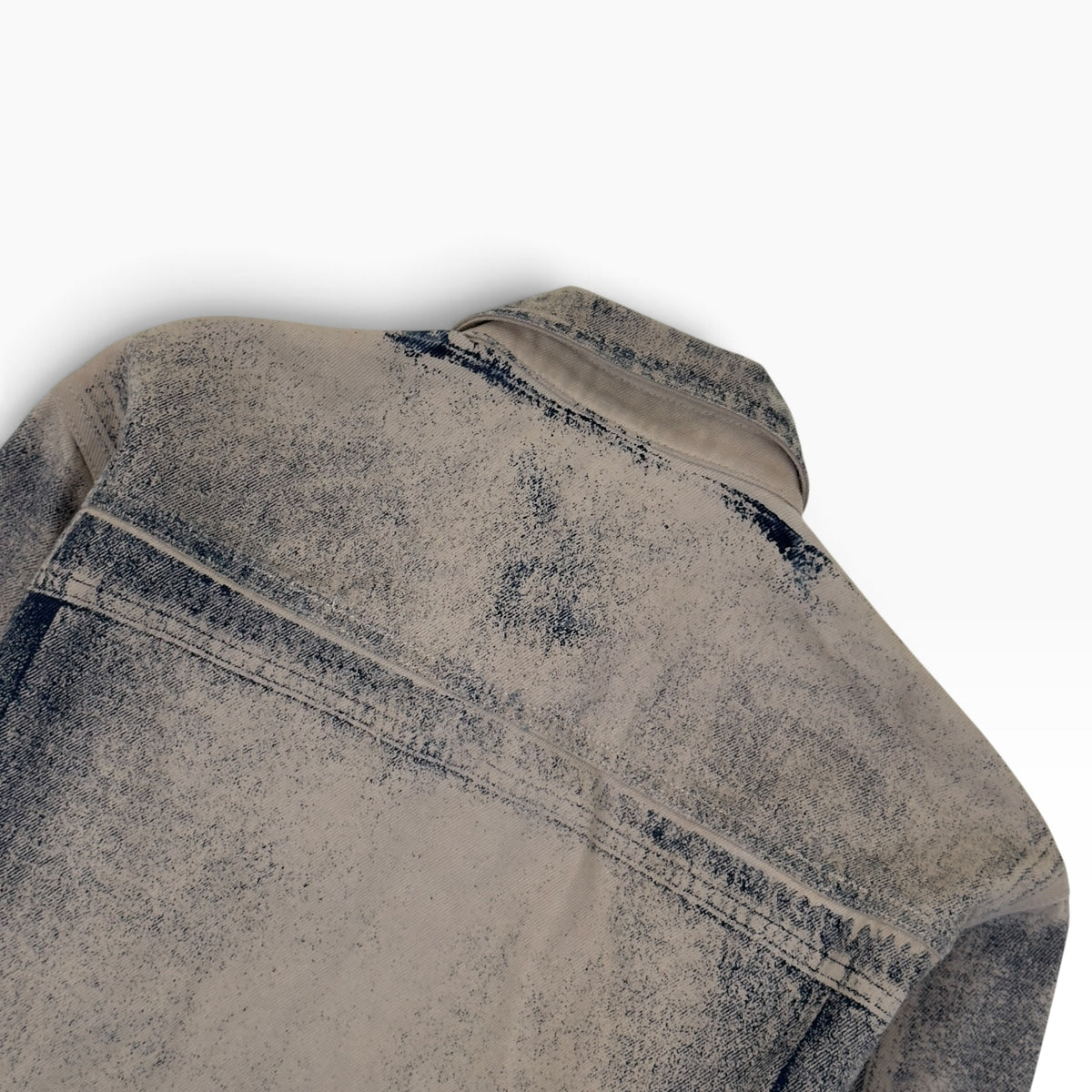 DIOR ACID WASH LOGO PRINTED OVERSHIRT BEIGE 40 / M