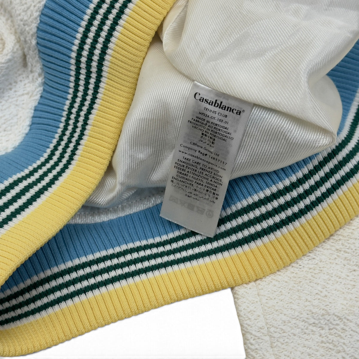 CASABLANCA TROPHY BOMBER JACKET WHITE L