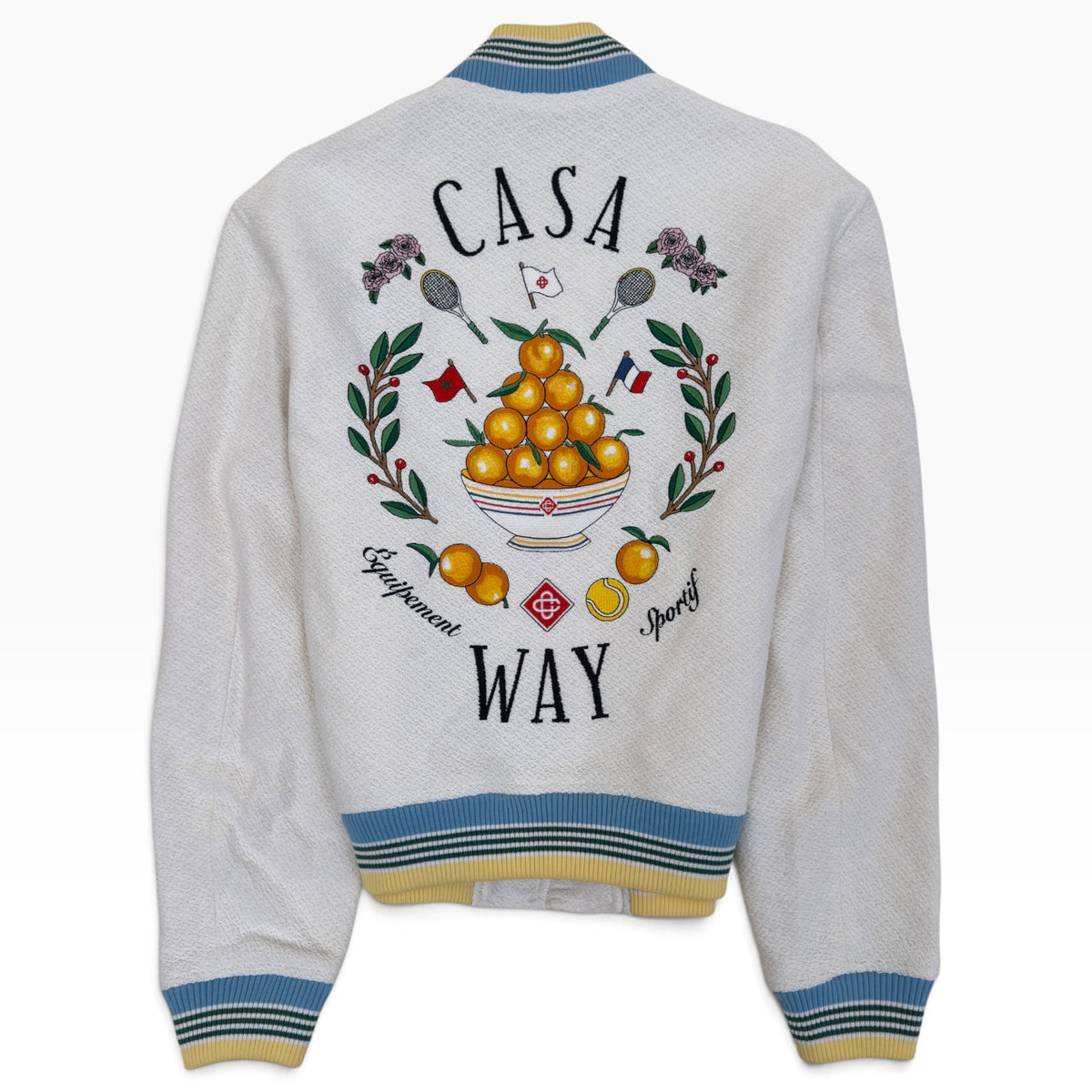 CASABLANCA TROPHY BOMBER JACKET WHITE L