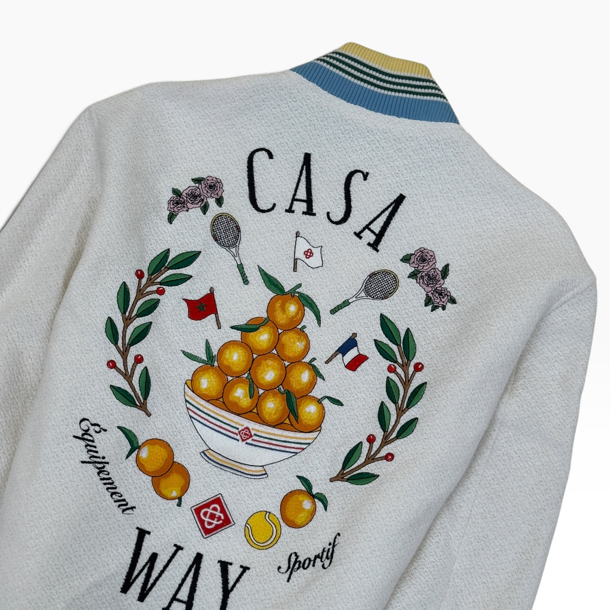 CASABLANCA TROPHY BOMBER JACKET WHITE L