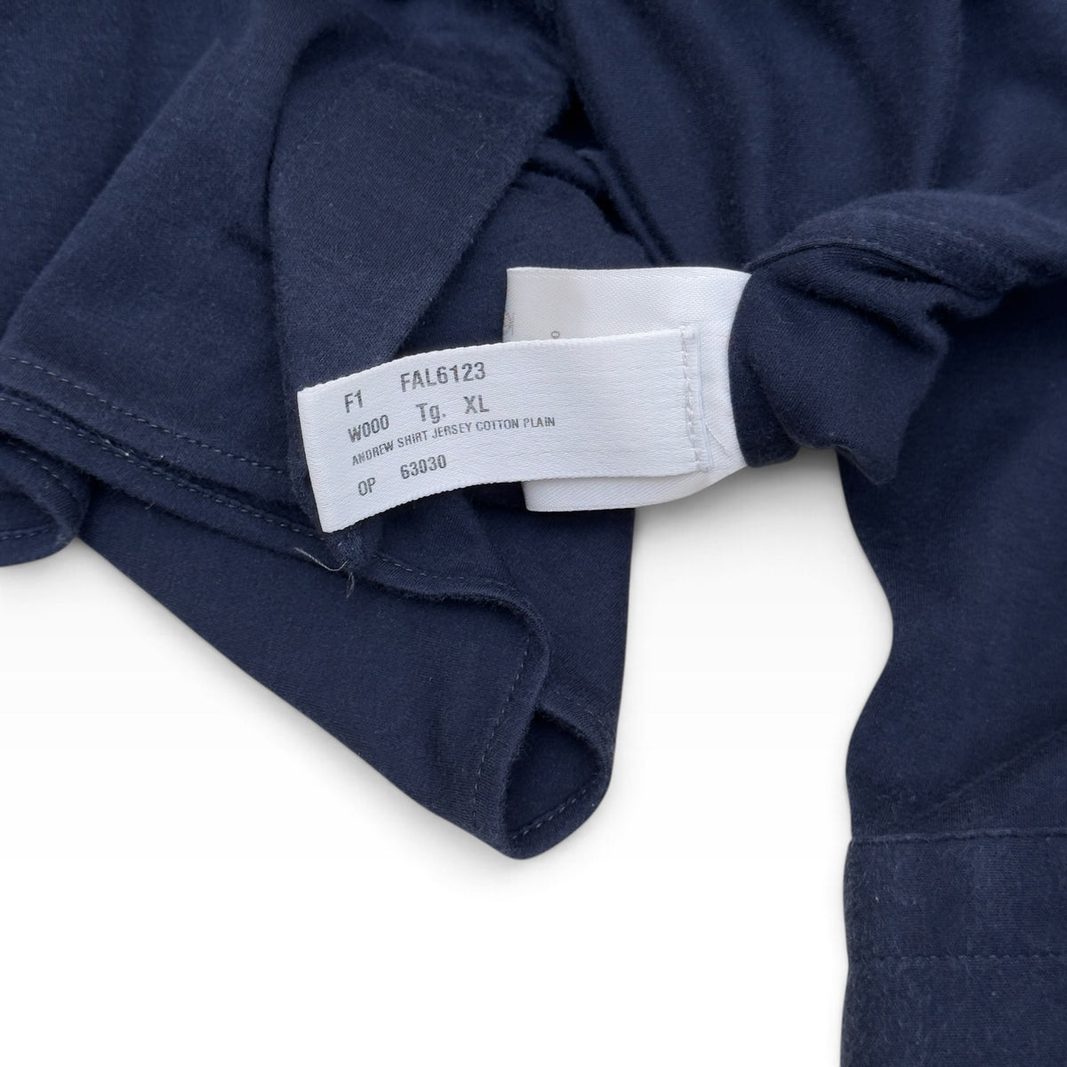 LORO PIANA ANDREW COTTON JERSEY SHIRT NAVY XL