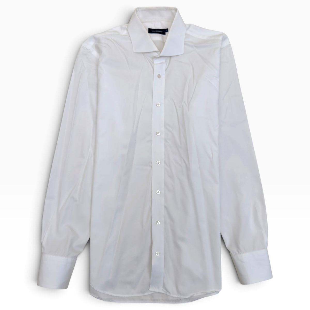 THOM SWEENEY COLLAR COTTON SHIRT WHITE 17” / L