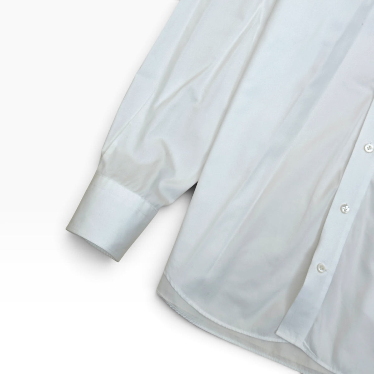 THOM SWEENEY COLLAR COTTON SHIRT WHITE 17” / L