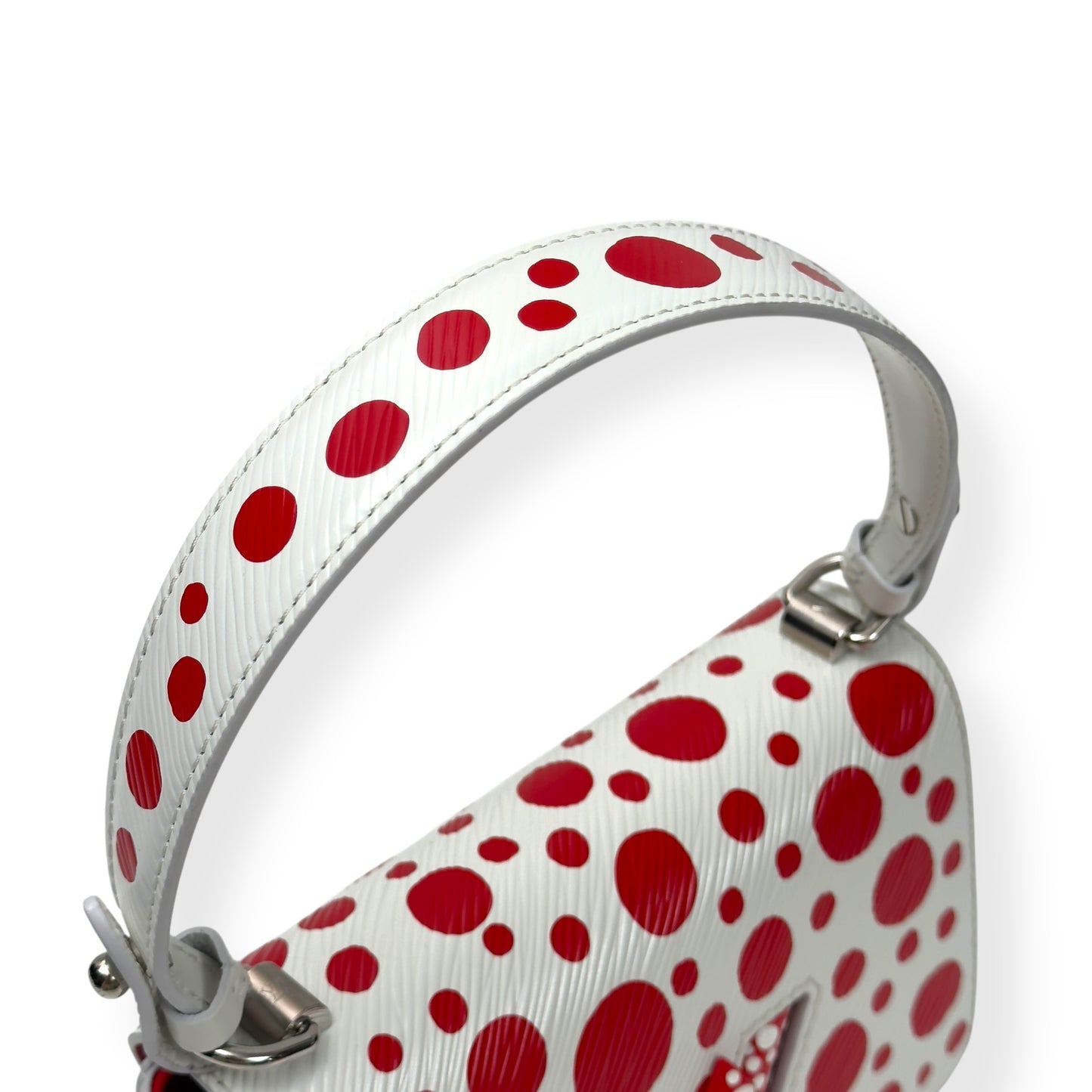 LOUIS VUITTON X YAYOI KUSAMA INFINITY DOTS TWIST BAG WHITE / RED PM
