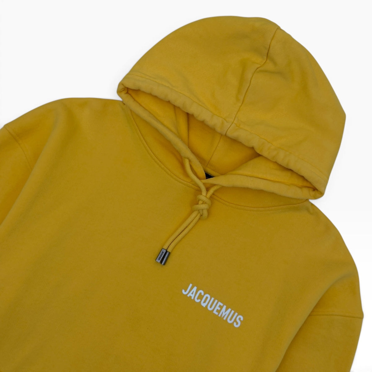 JACQUEMUS LOGO PRINT HOODIE YELLOW XL
