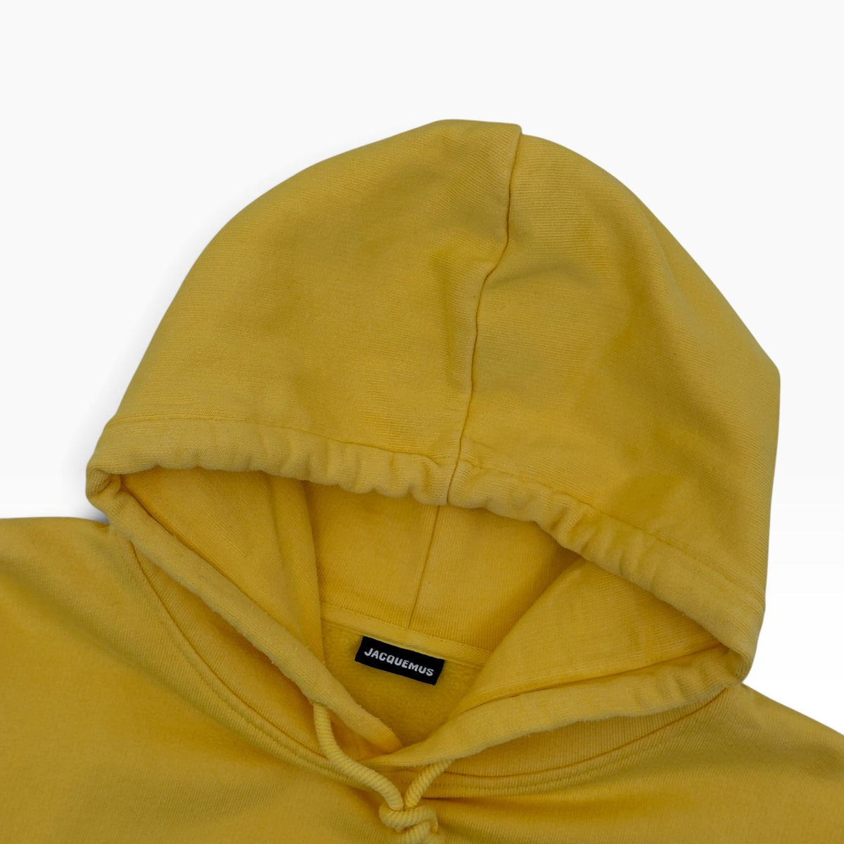 JACQUEMUS LOGO PRINT HOODIE YELLOW XL