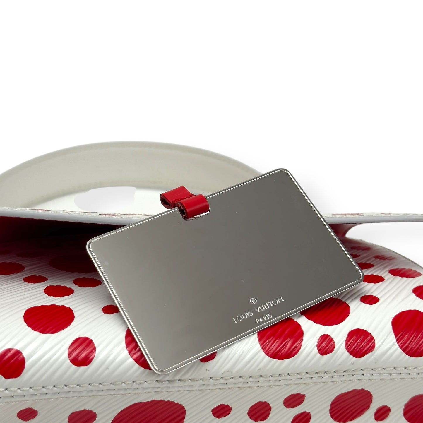 LOUIS VUITTON X YAYOI KUSAMA INFINITY DOTS TWIST BAG WHITE / RED PM