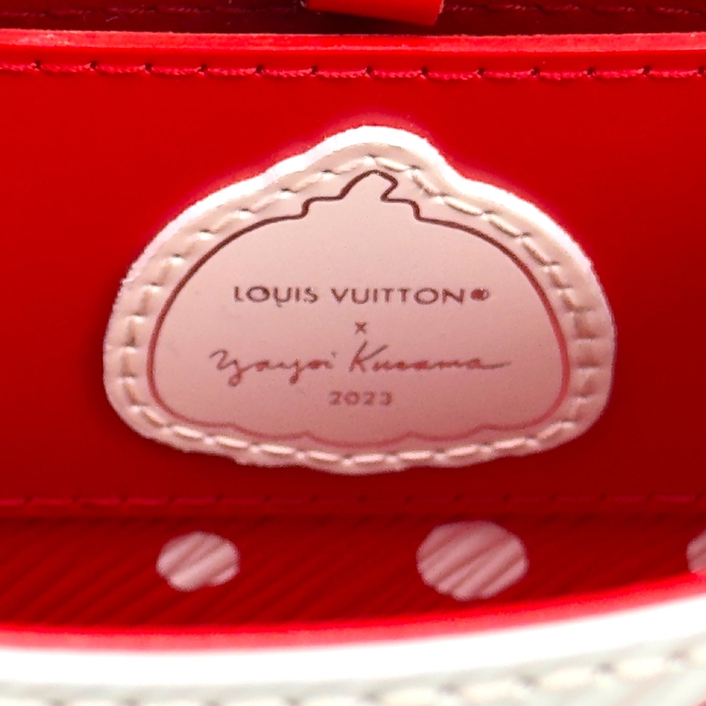 LOUIS VUITTON X YAYOI KUSAMA INFINITY DOTS TWIST BAG WHITE / RED PM