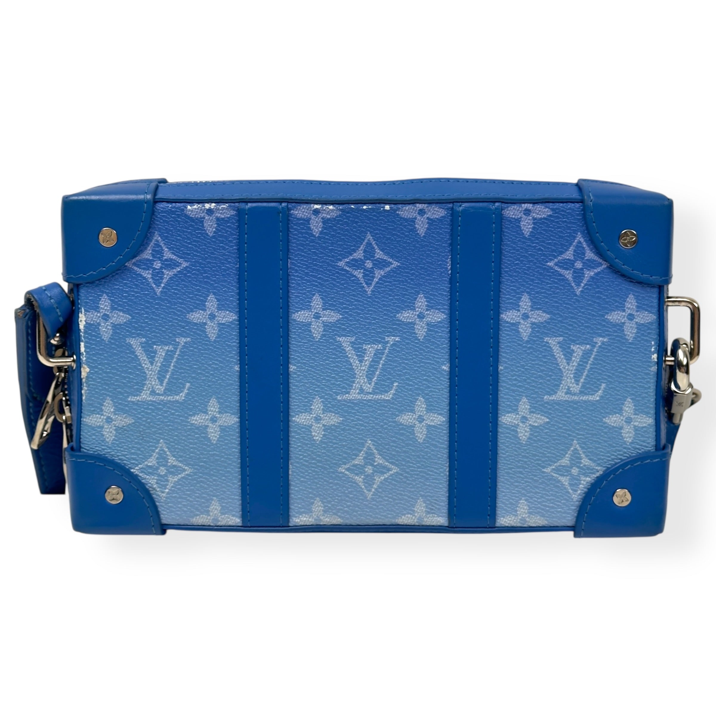 LOUIS VUITTON MONOGRAM CLOUDS SOFT TRUNK WALLET SHOULDER BAG BLUE / WHITE S