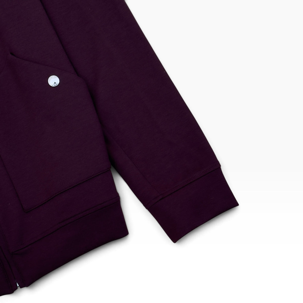 REISS NEWLAND INTERLOCK ZIP JACKET BURGUNDY XL