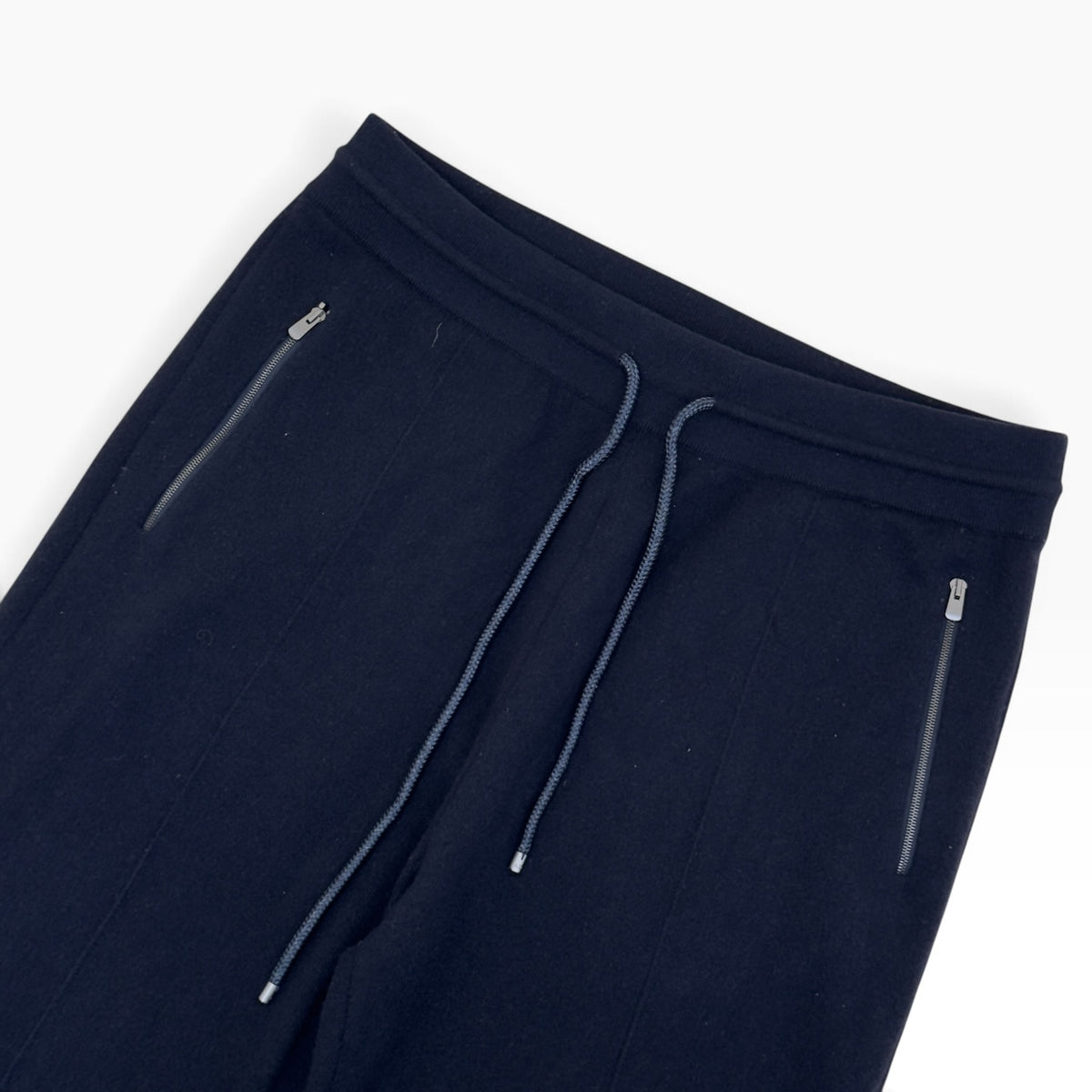 AGNONA CASHMERE DRAWSTRING JOGGERS NAVY M