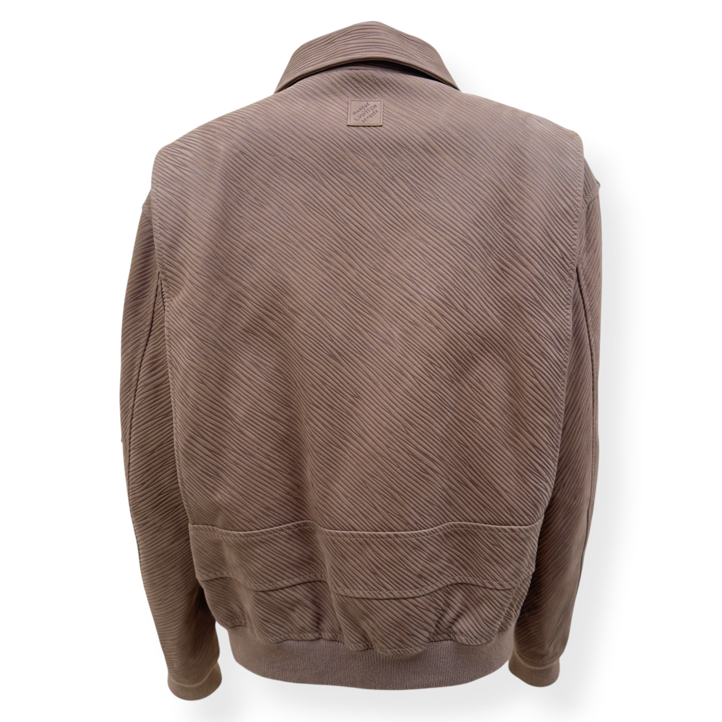 LOUIS VUITTON EPI LEATHER BOMBER JACKET MOCHA BROWN 54 / XL