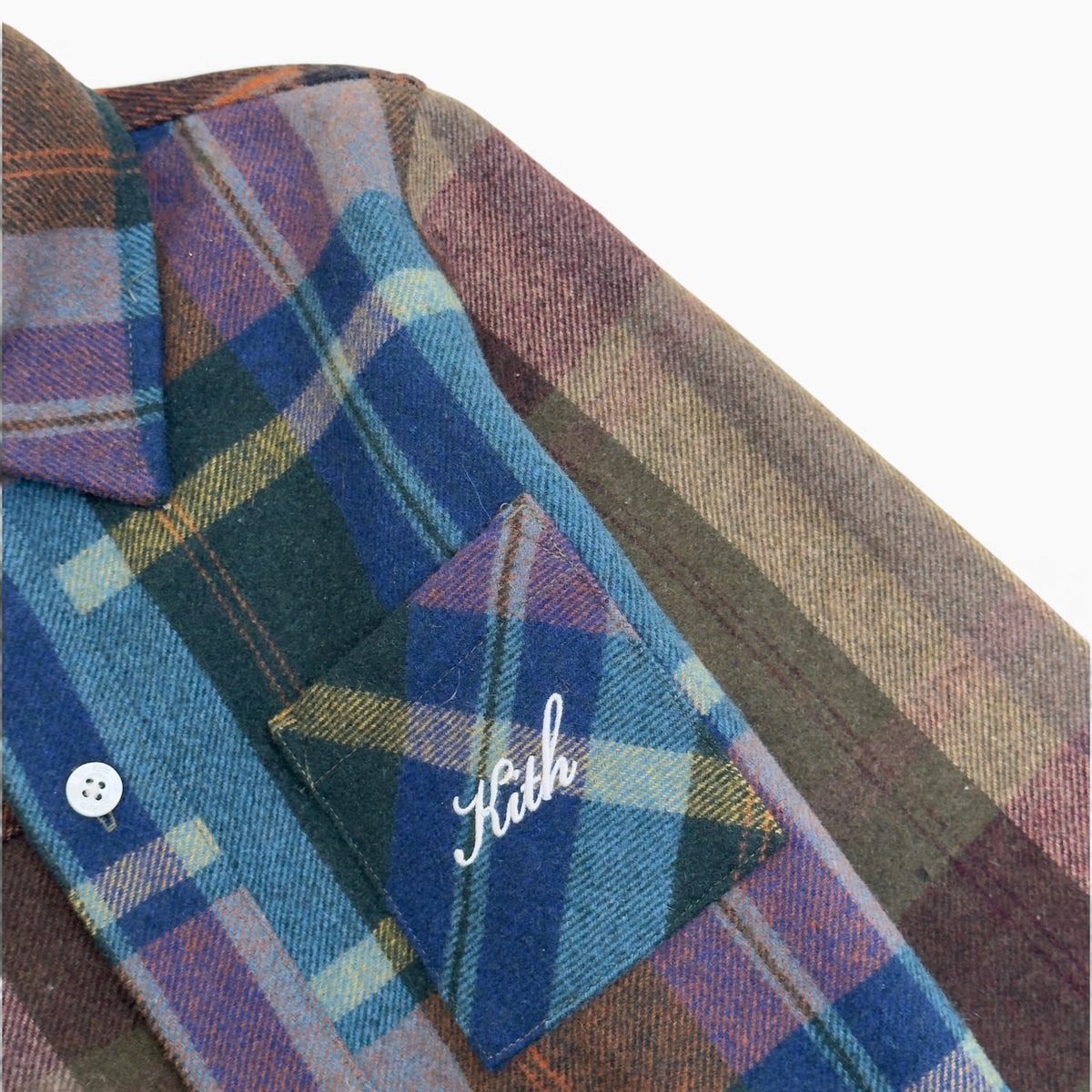 KITH KIDS PATCHWORK PLAID FLANNEL SHIRT MULTICLOURED 8/9Y