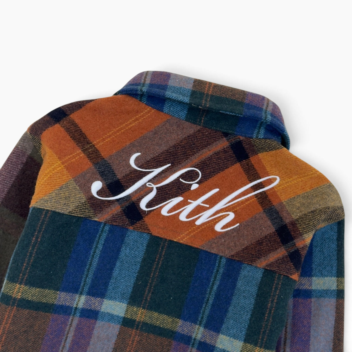 KITH KIDS PATCHWORK PLAID FLANNEL SHIRT MULTICLOURED 8/9Y