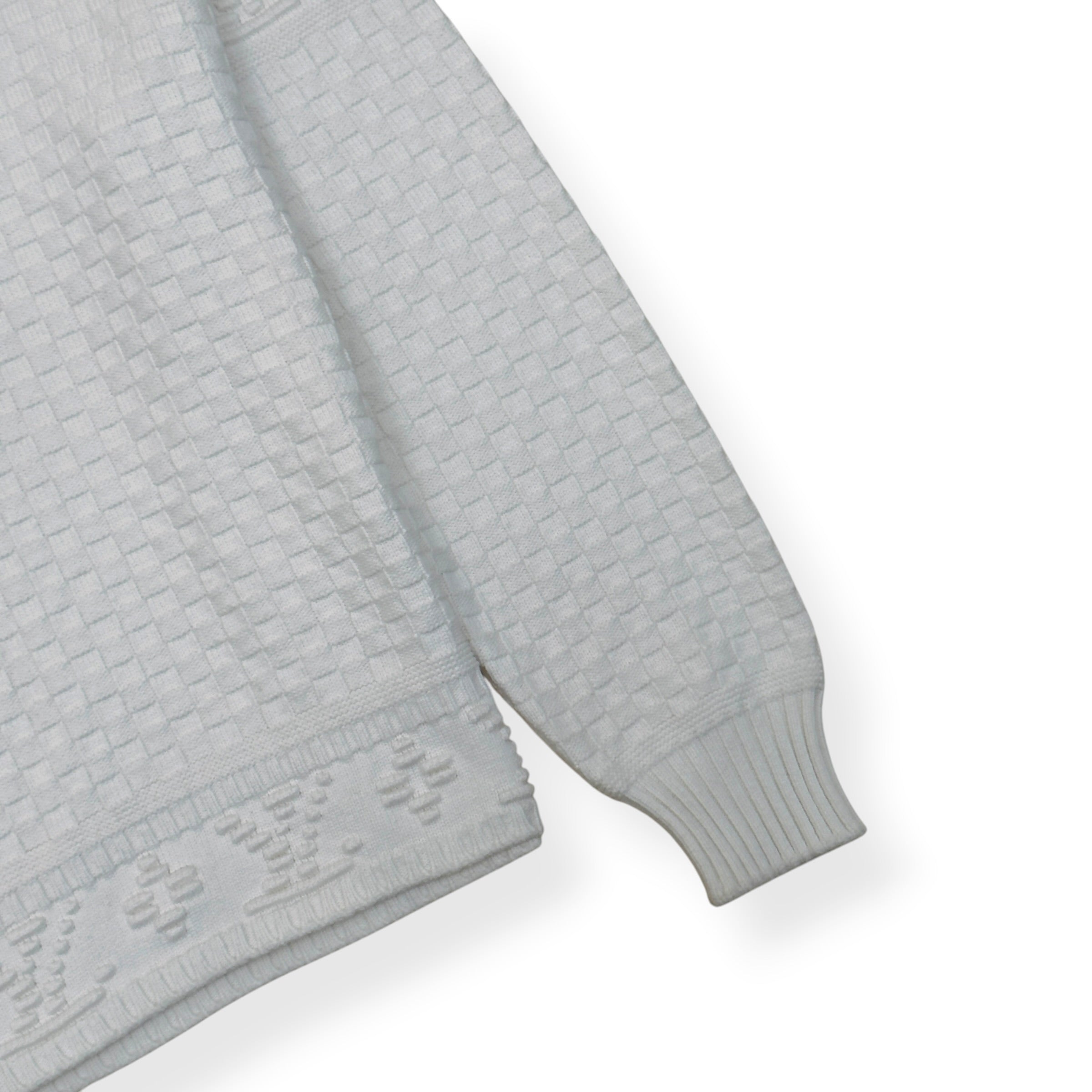 LOUIS VUITTON DAMIER POLO SWEATER WHITE XL
