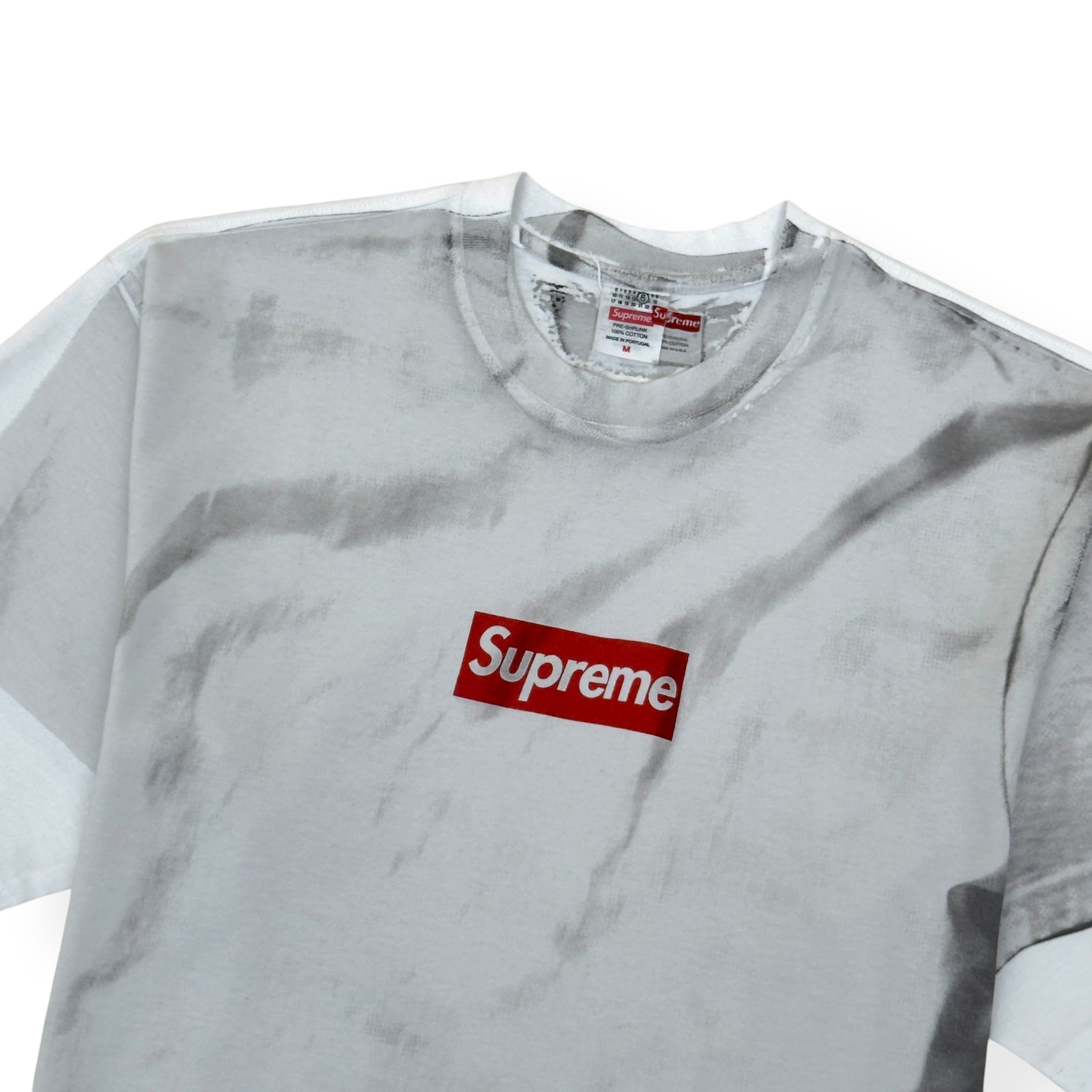 SUPREME X MM6 MAISON MARGIELA BOX LOGO T-SHIRT WHITE / RED M