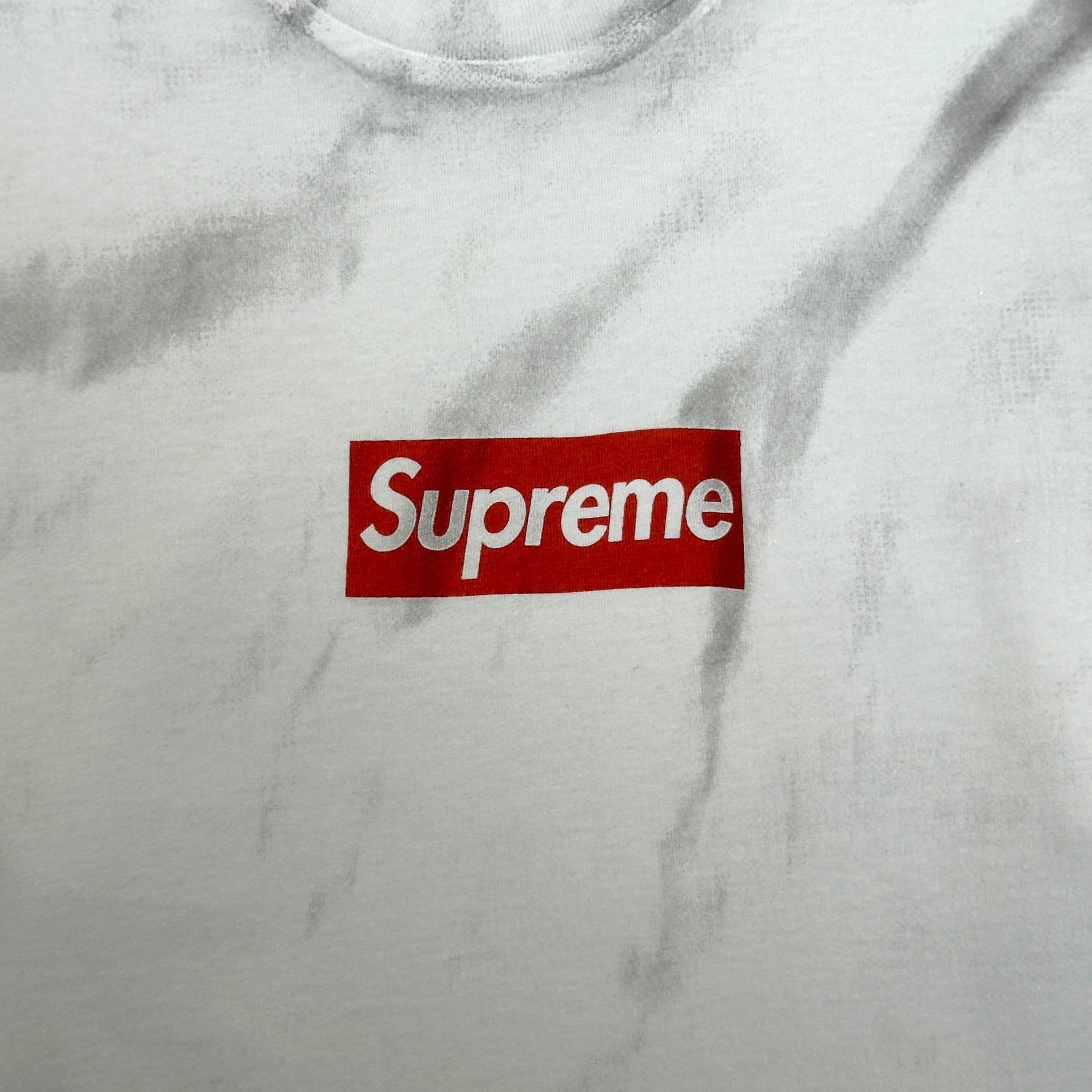 SUPREME X MM6 MAISON MARGIELA BOX LOGO T-SHIRT WHITE / RED M