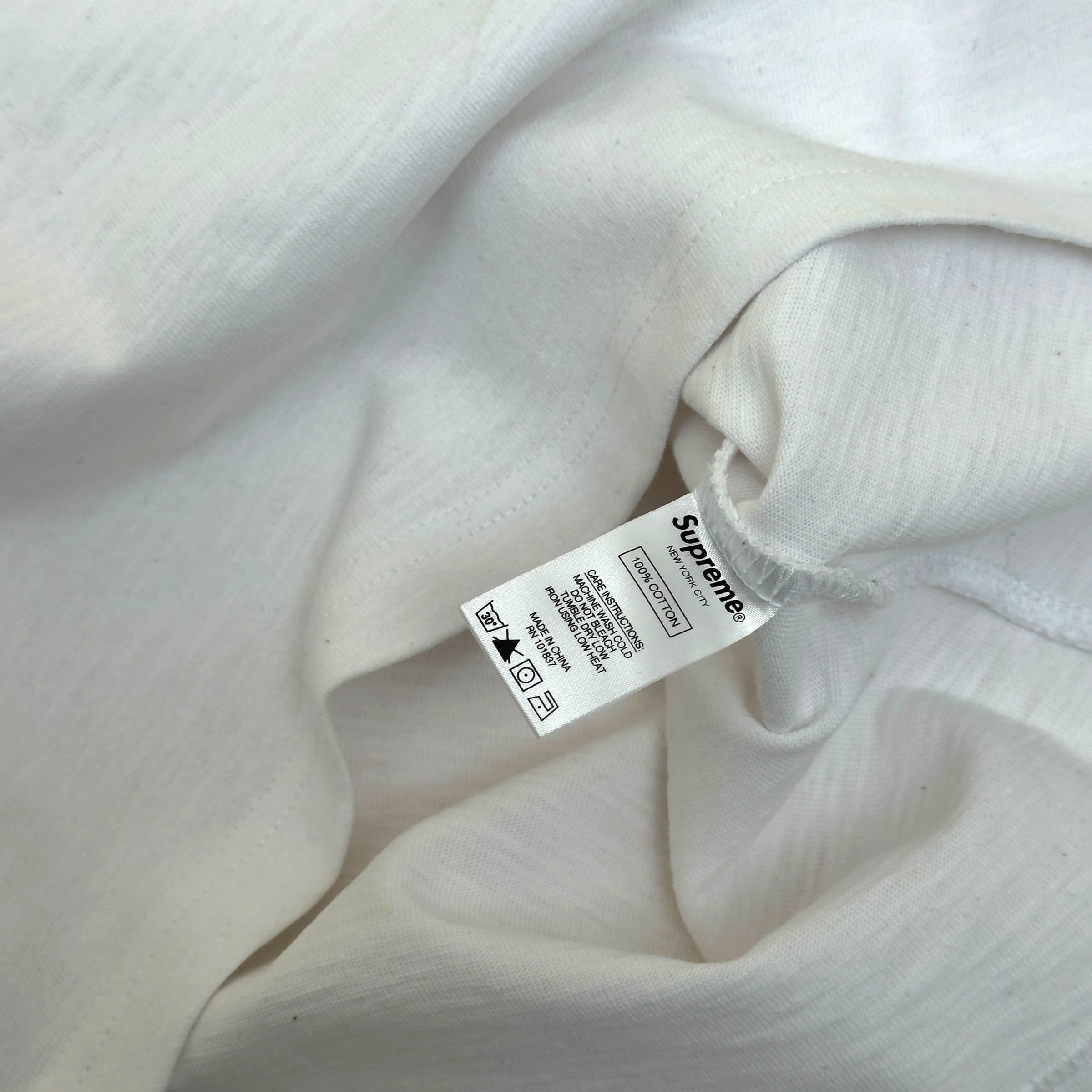 SUPREME STAR LOGO T-SHIRT WHITE / BLACK M