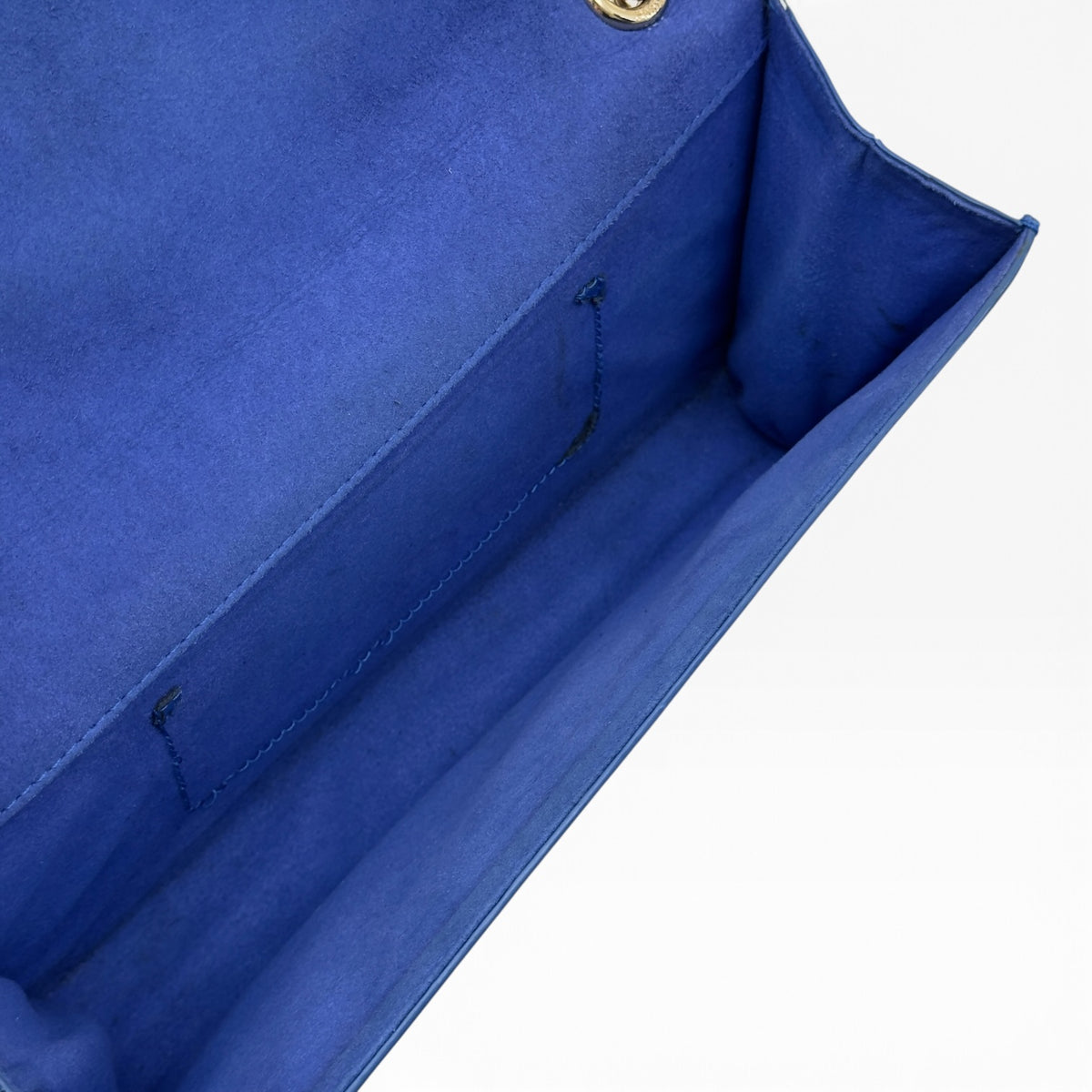 SAINT LAURENT YSL KATE CHAIN SHOULDER BAG ROYAL BLUE / GOLD M