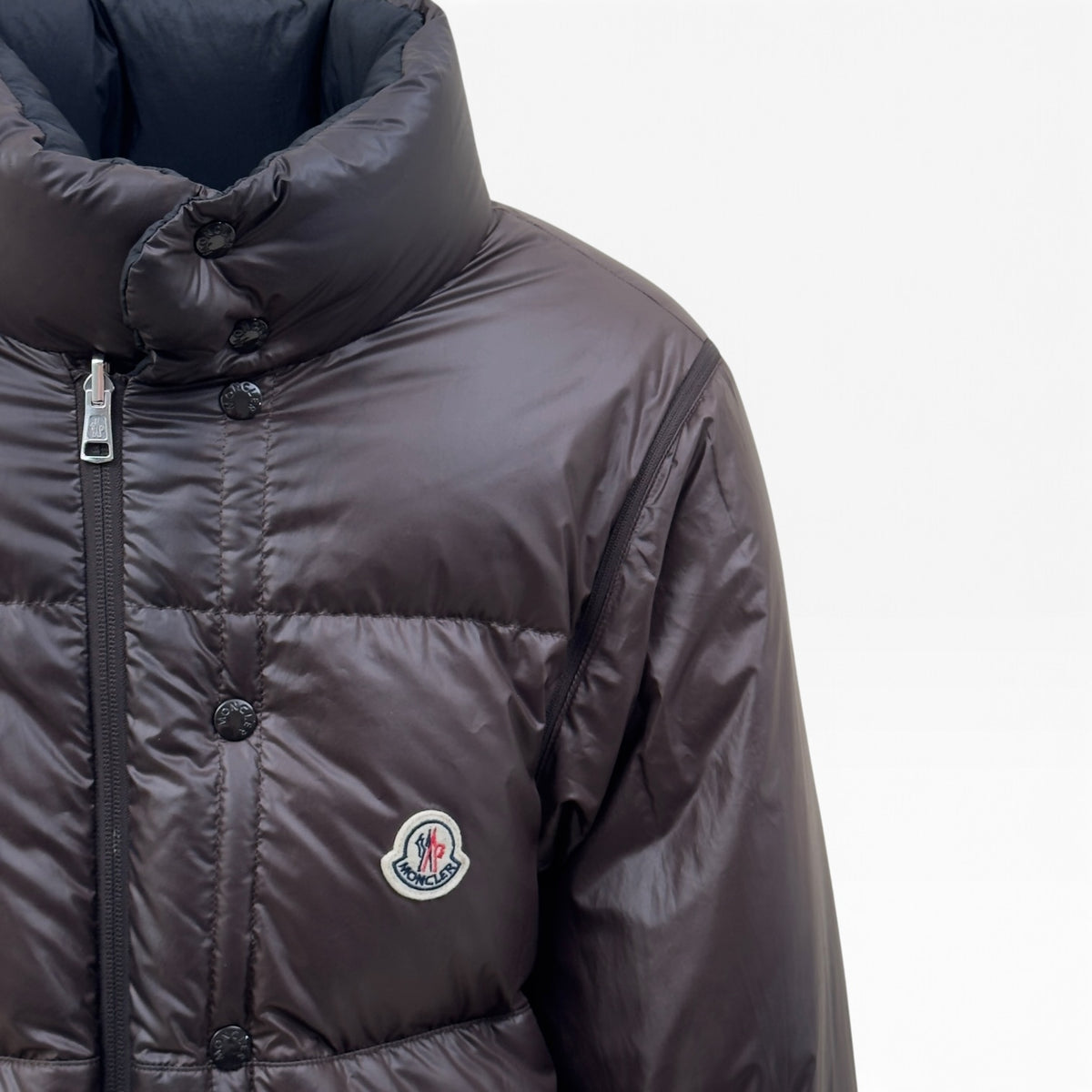 MONCLER VERONE REVERSIBLE DOWN PUFFER JACKET BROWN / BLACK 3 / M