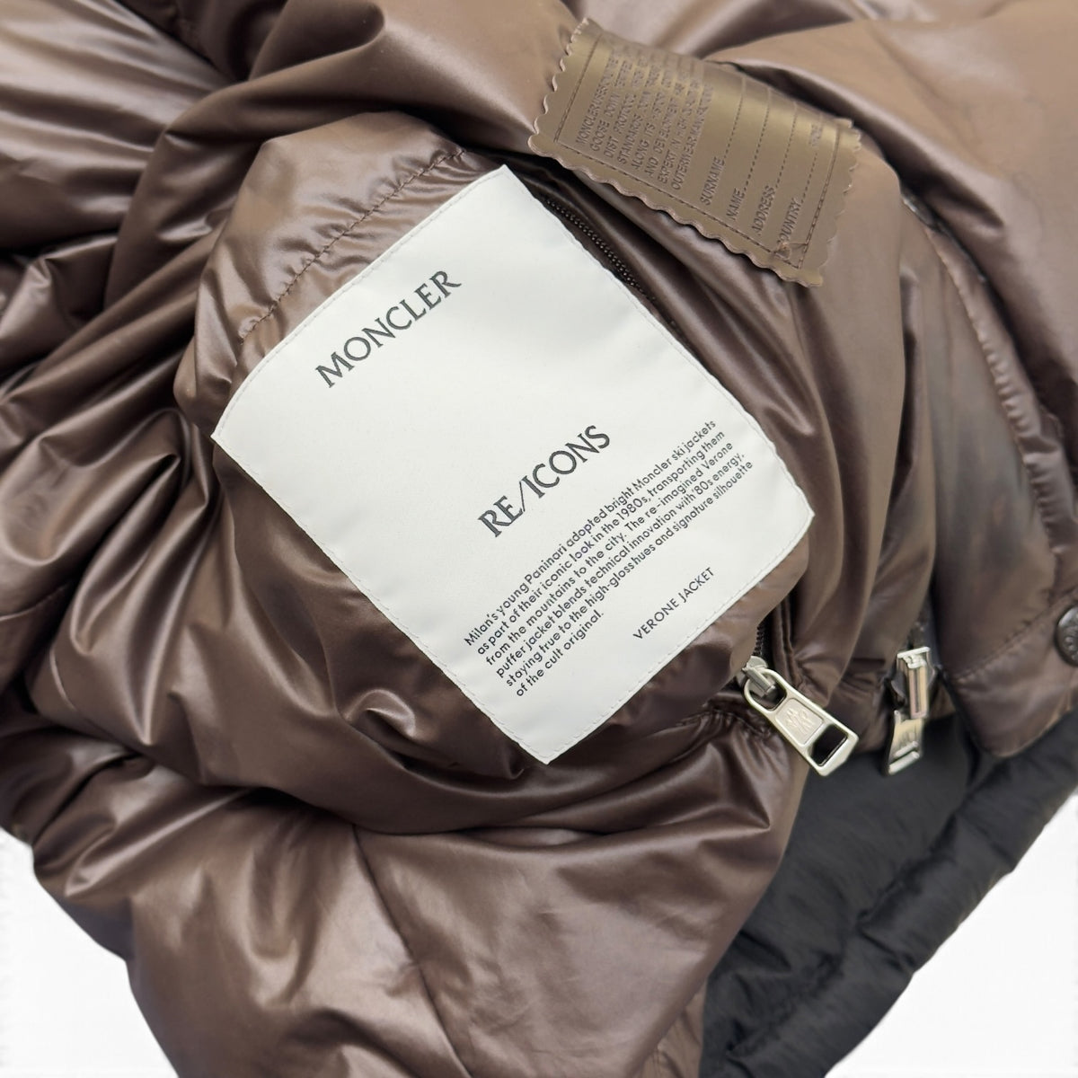 MONCLER VERONE REVERSIBLE DOWN PUFFER JACKET BROWN / BLACK 3 / M