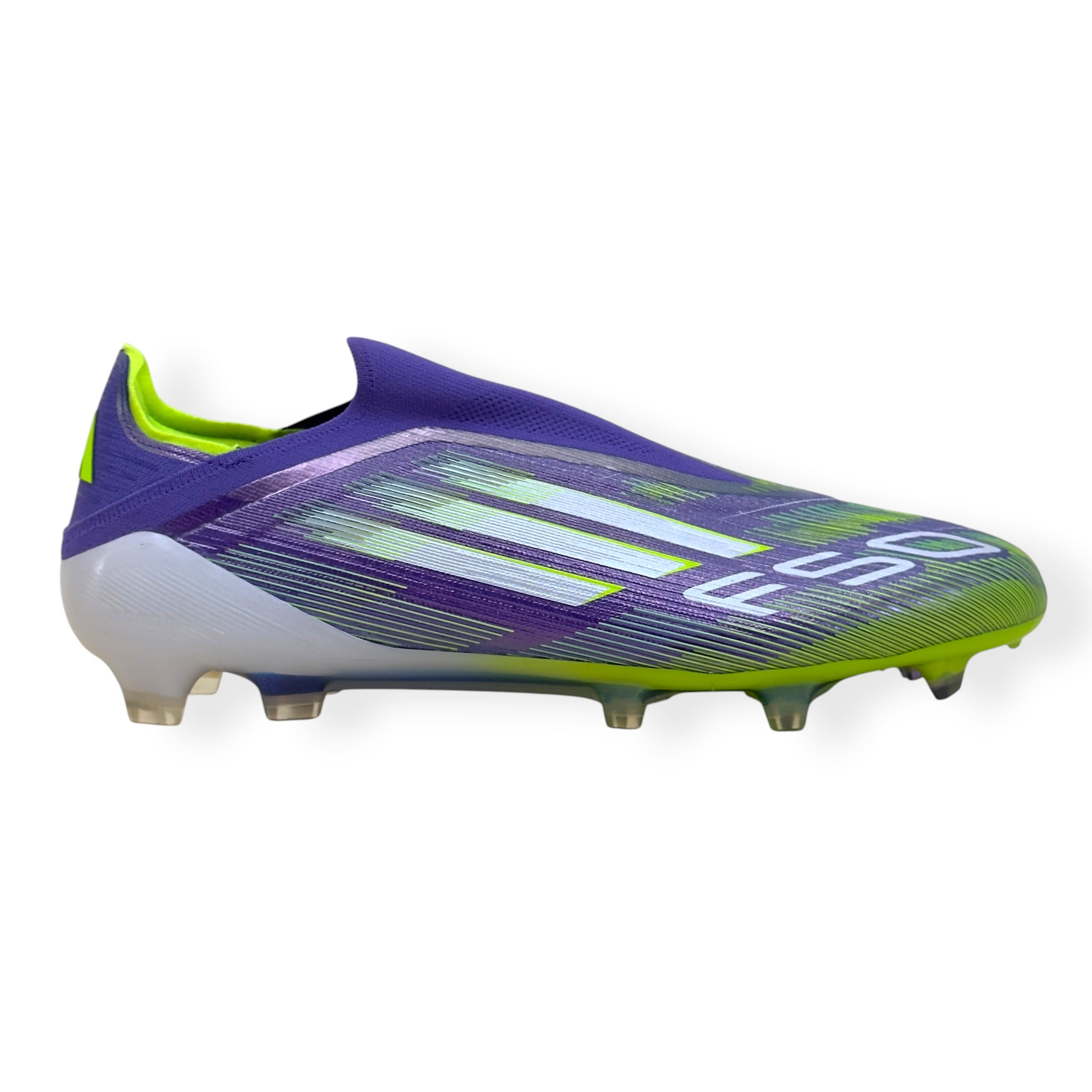 ADIDAS F50 ELITE LL FG FOOTBALL BOOTS PURPLE / GREEN UK10.5