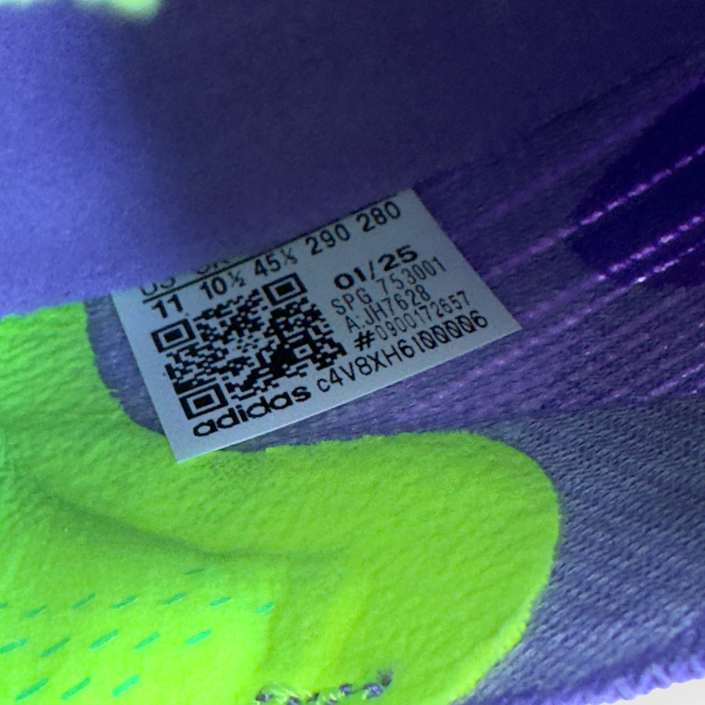 ADIDAS F50 ELITE LL FG FOOTBALL BOOTS PURPLE / GREEN UK10.5
