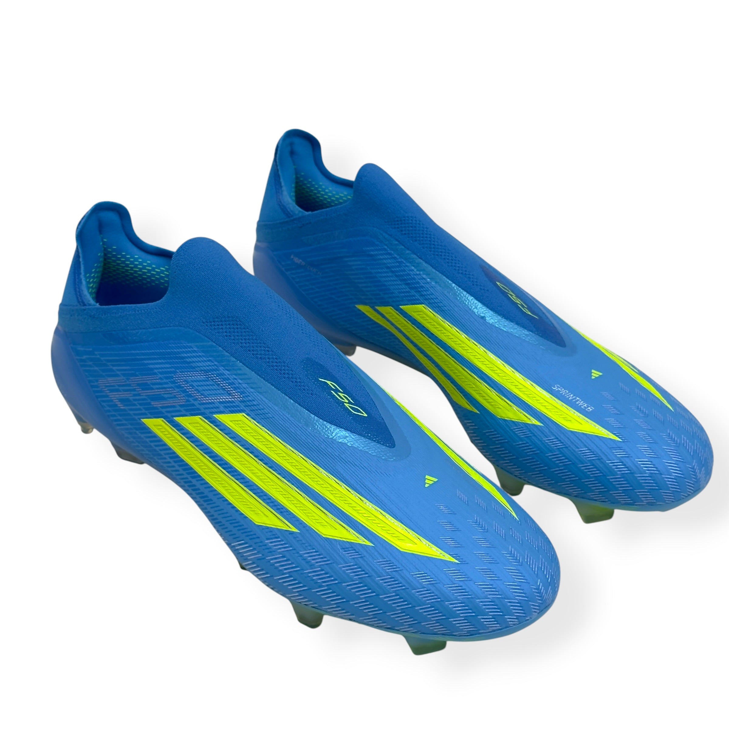 ADIDAS F50 ELITE LL FG FOOTBALL BOOTS BLUE YELLOW UK10.5