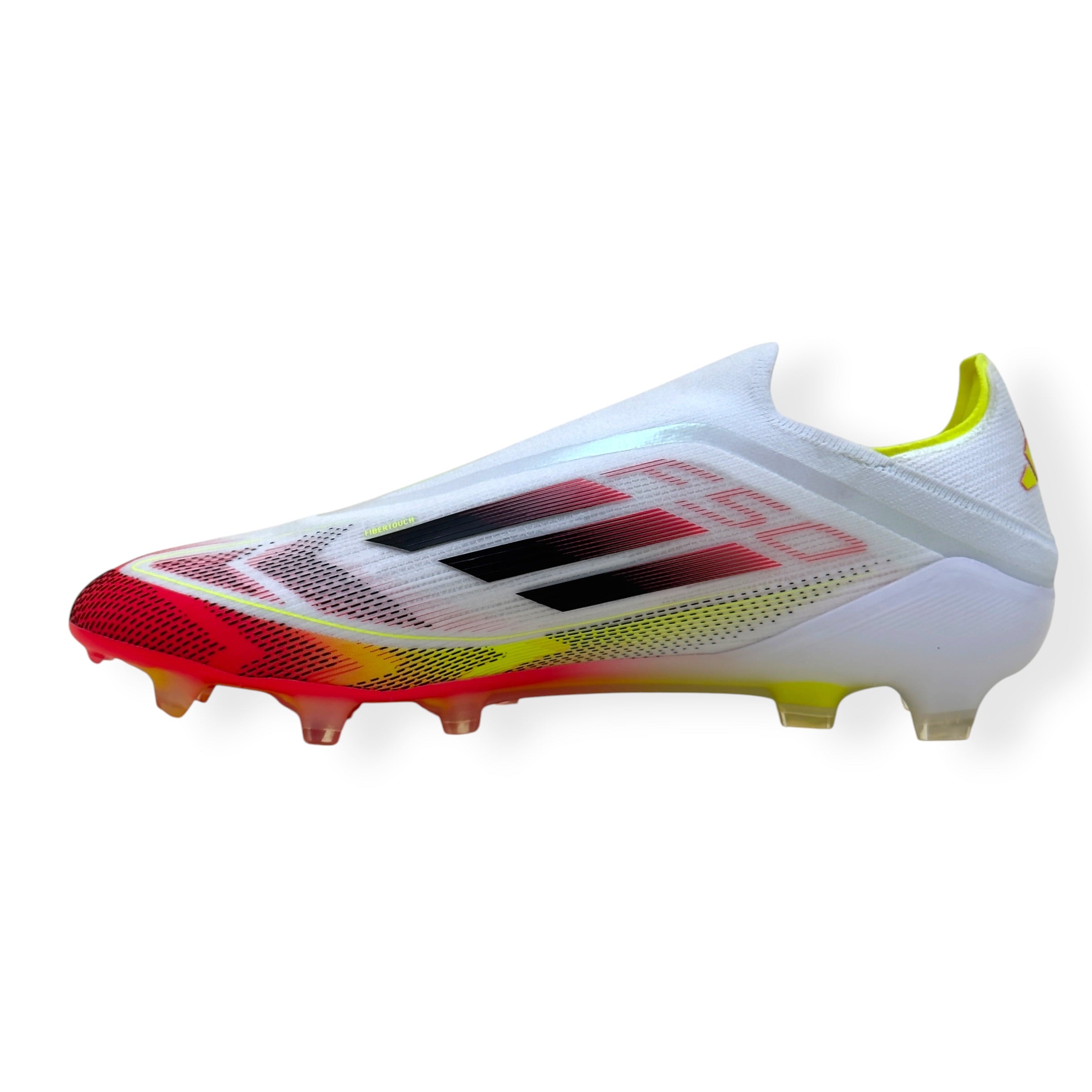 ADIDAS F50 ELITE LL FG FOOTBALL BOOTS WHITE / RED / YELLOW UK10.5