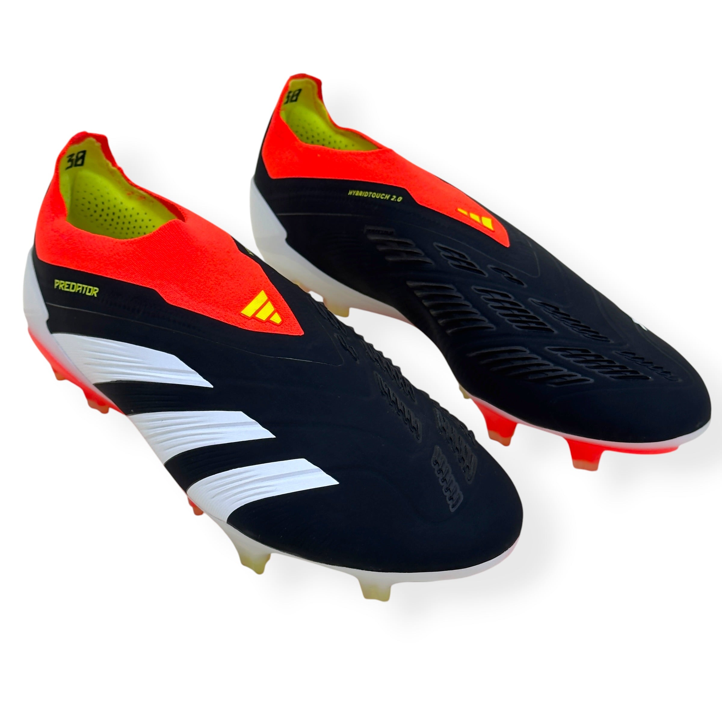 ADIDAS PREDATOR ELITE LL FG FOOTBALL BOOTS BLACK / RED UK10.5