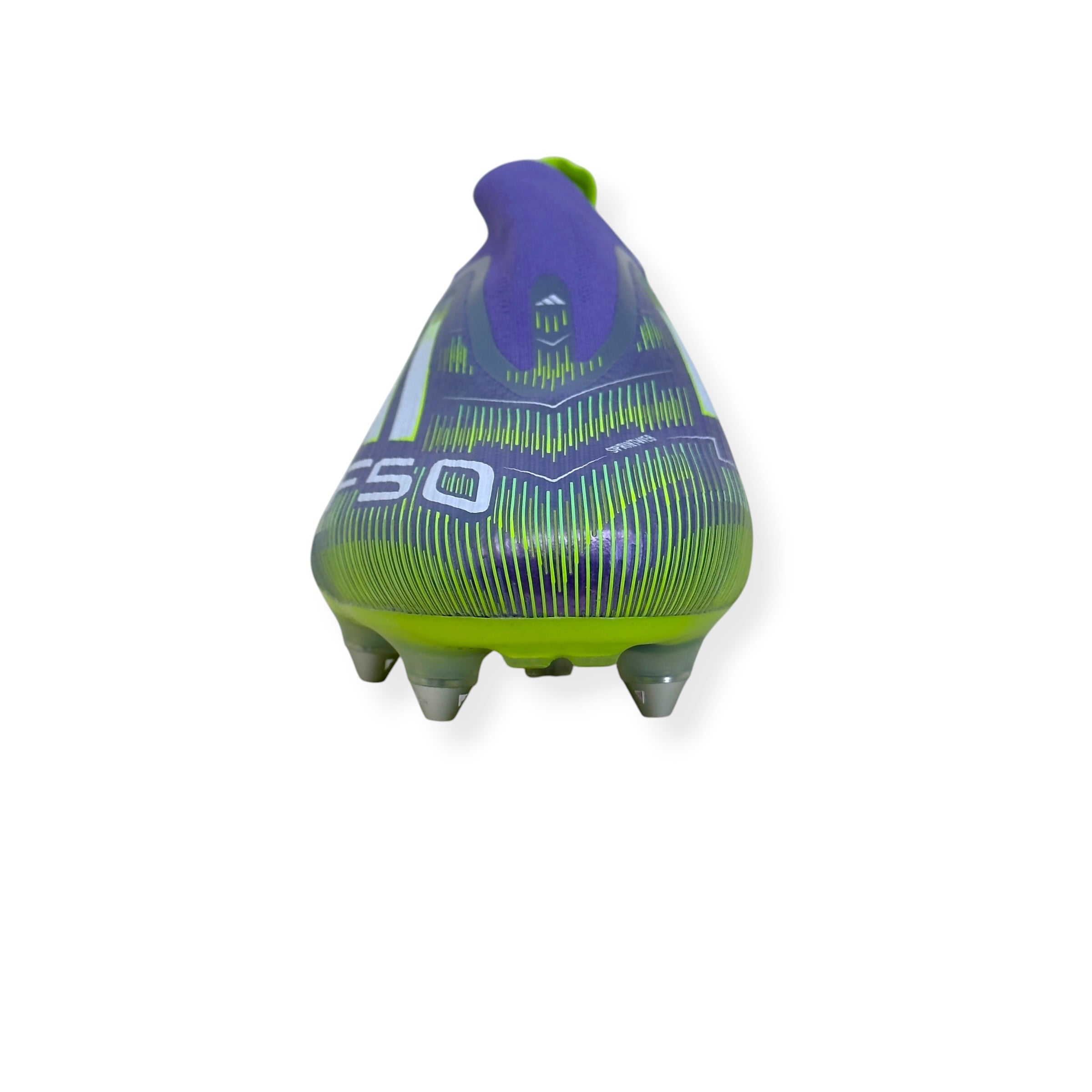 ADIDAS F50 ELITE LL SG FOOTBALL BOOTS PURPLE / GREEN UK10.5