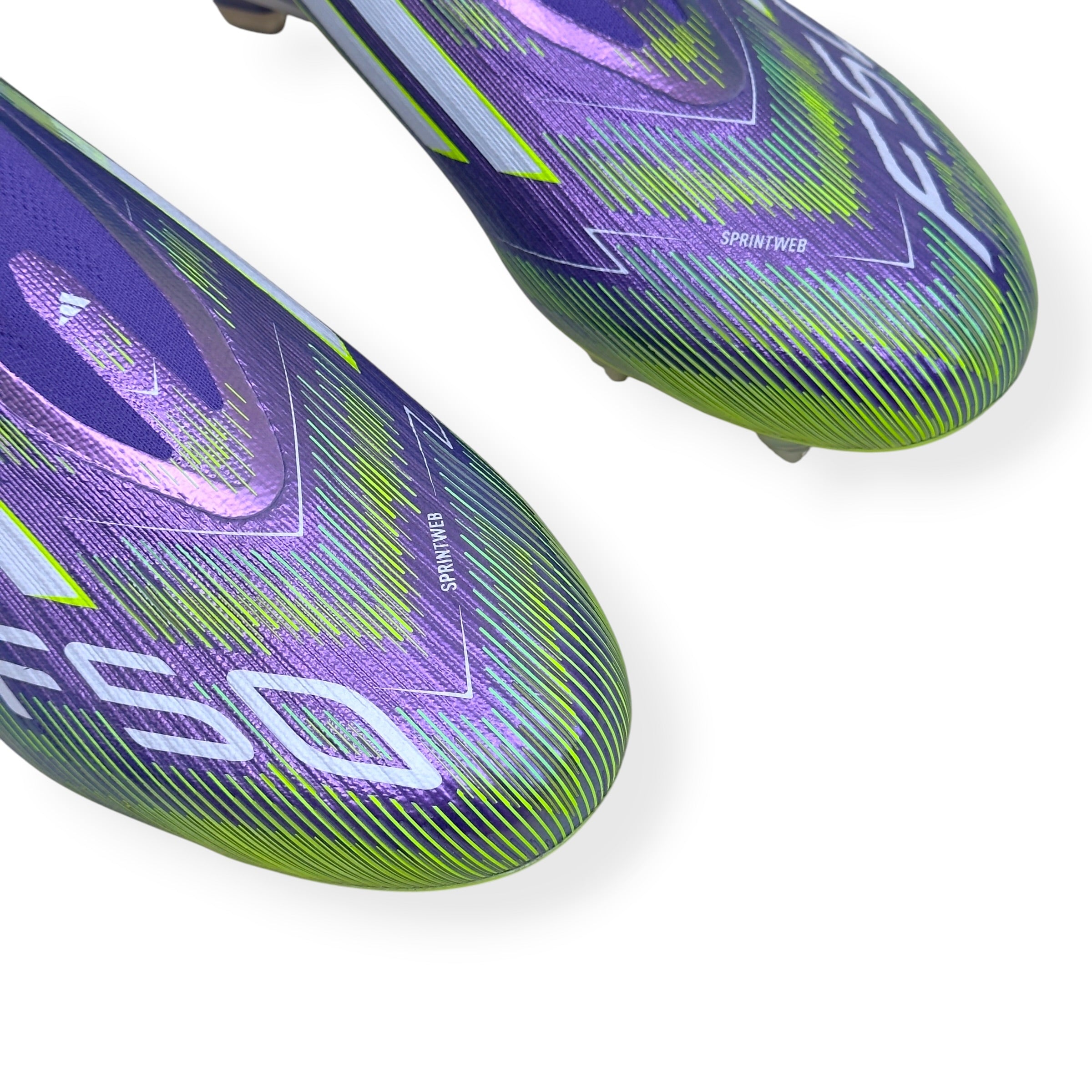 ADIDAS F50 ELITE LL SG FOOTBALL BOOTS PURPLE / GREEN UK10.5