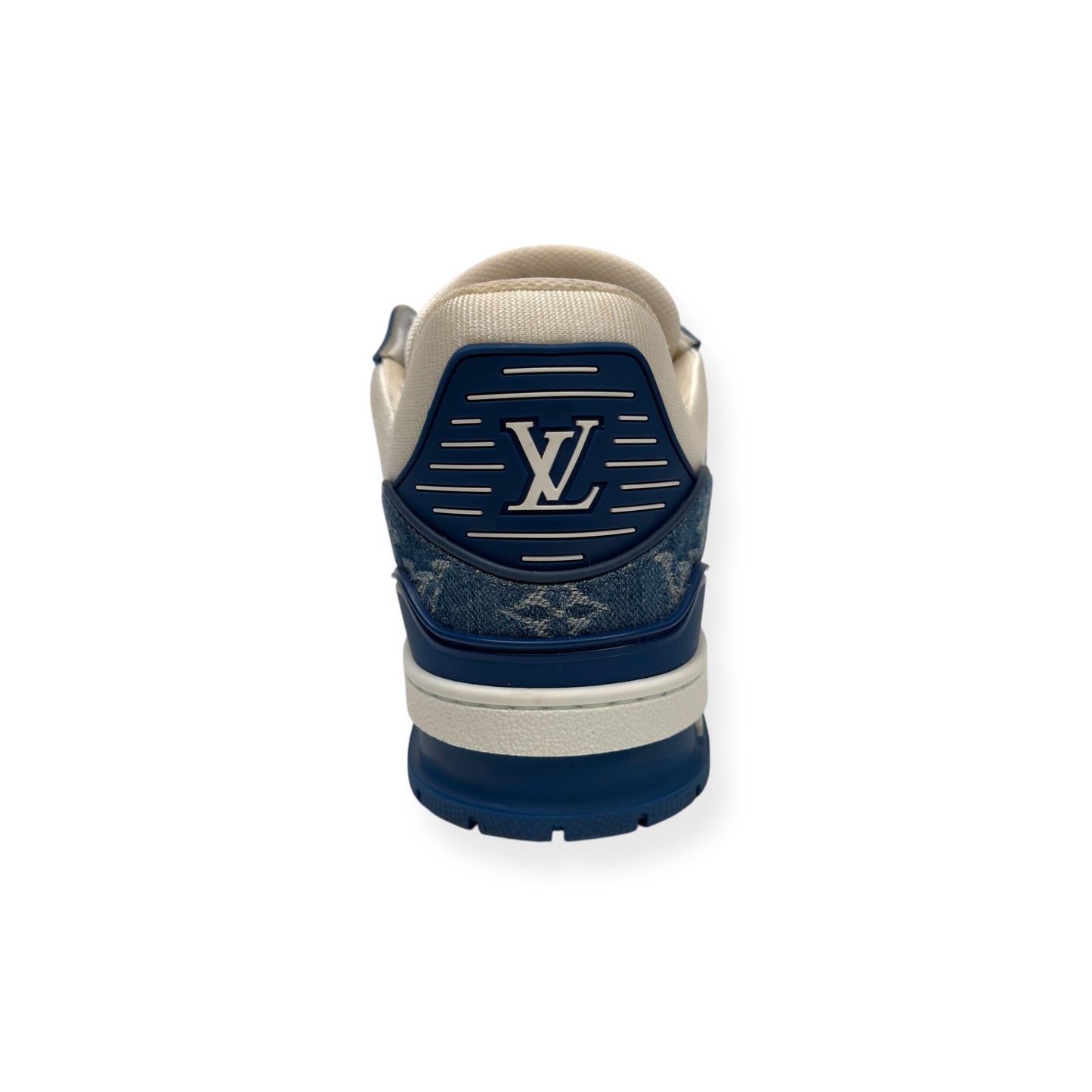 LOUIS VUITTON DENIM LV TRAINER BLUE UK8
