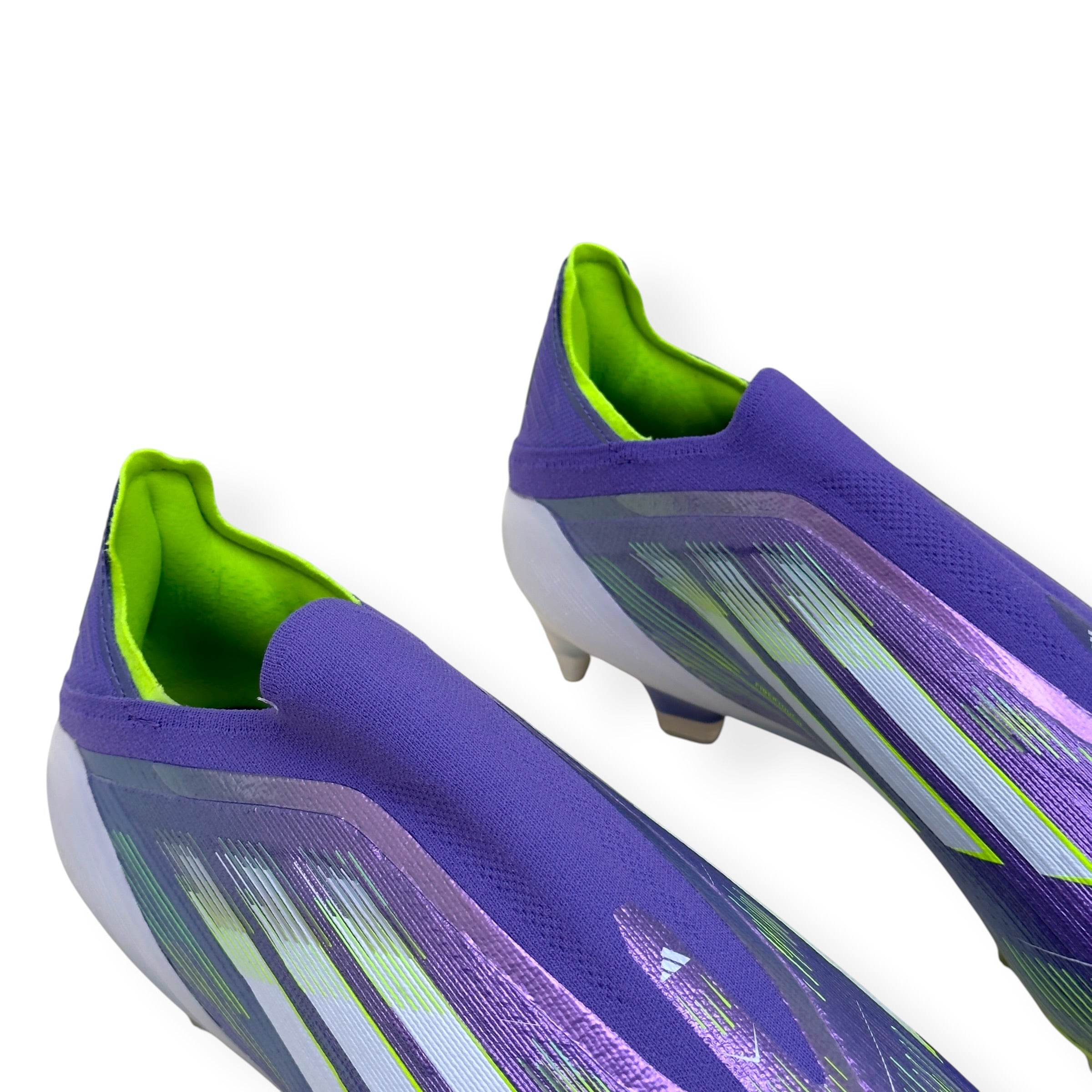 ADIDAS F50 ELITE LL SG FOOTBALL BOOTS PURPLE / GREEN UK10.5