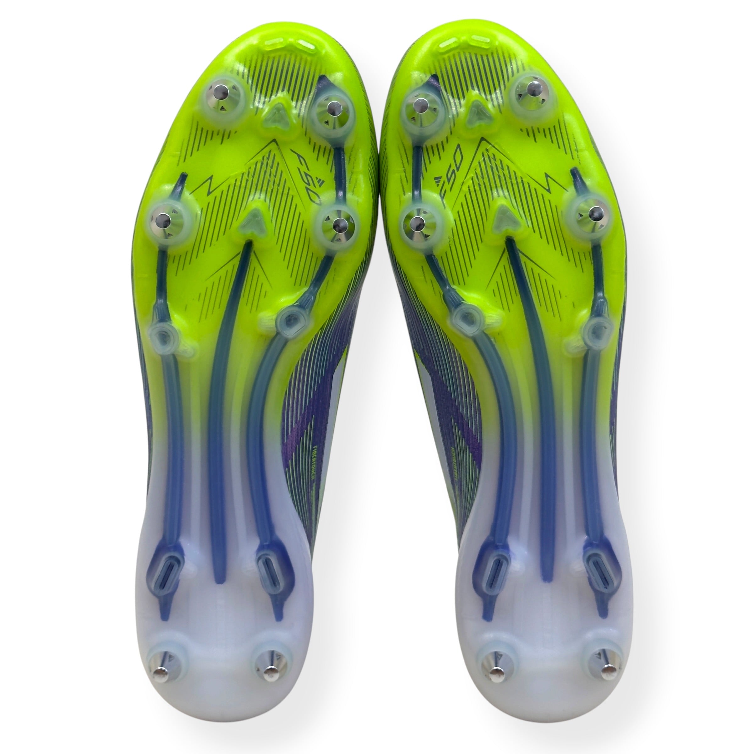 ADIDAS F50 ELITE LL SG FOOTBALL BOOTS PURPLE / GREEN UK10.5