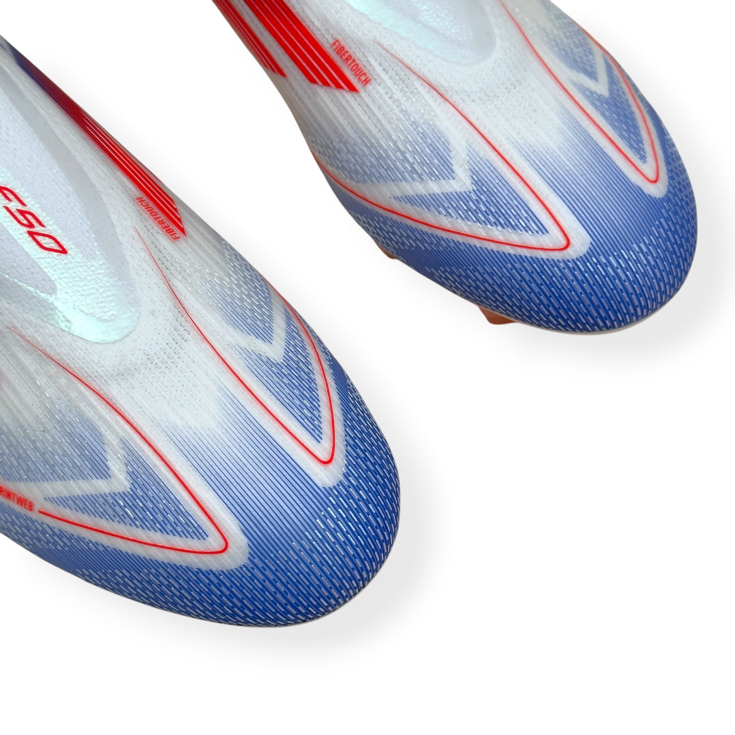 ADIDAS F50 ELITE LL FG FOOTBALL BOOTS WHITE / RED / BLUE UK10.5