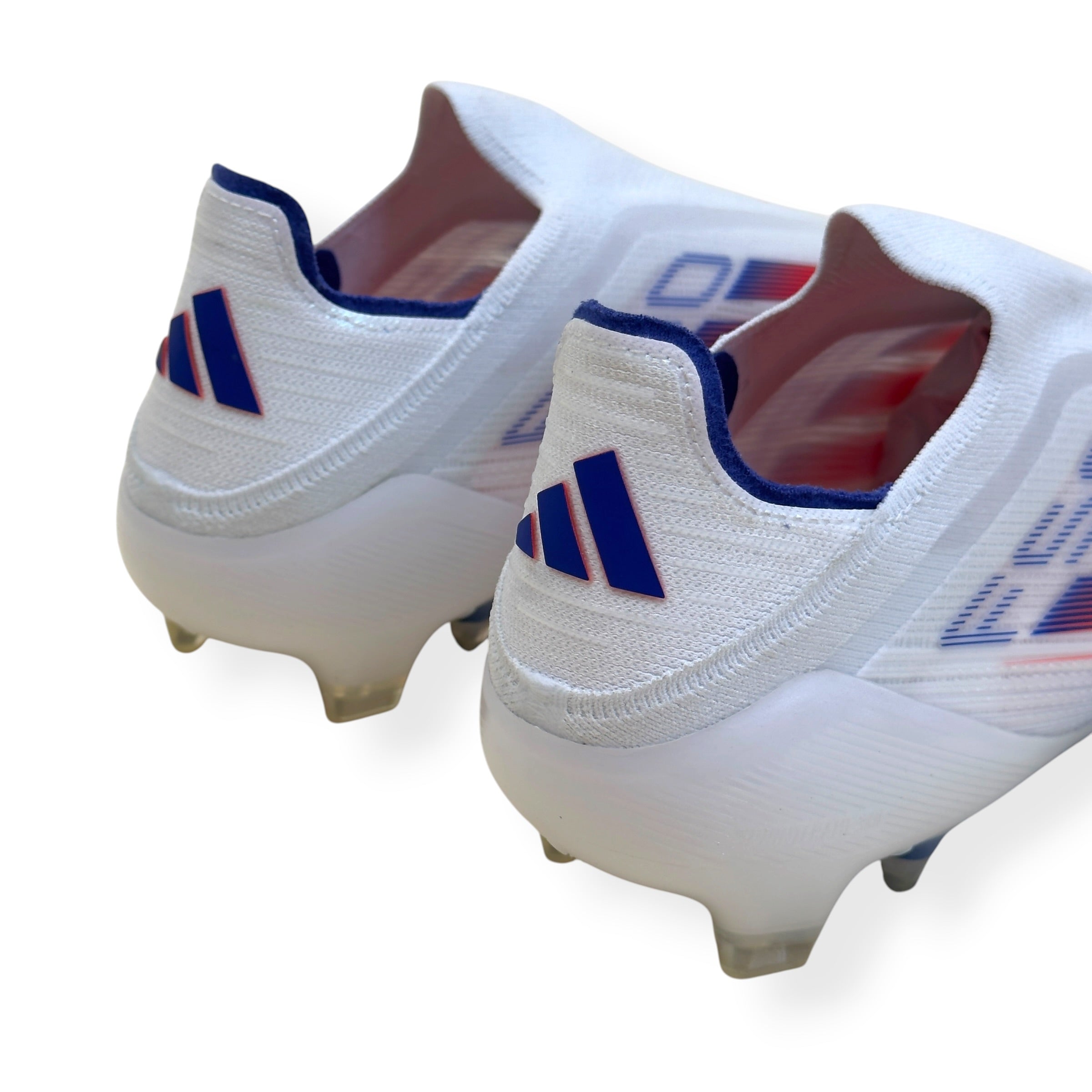 ADIDAS F50 ELITE LL FG FOOTBALL BOOTS WHITE / RED / BLUE UK10.5