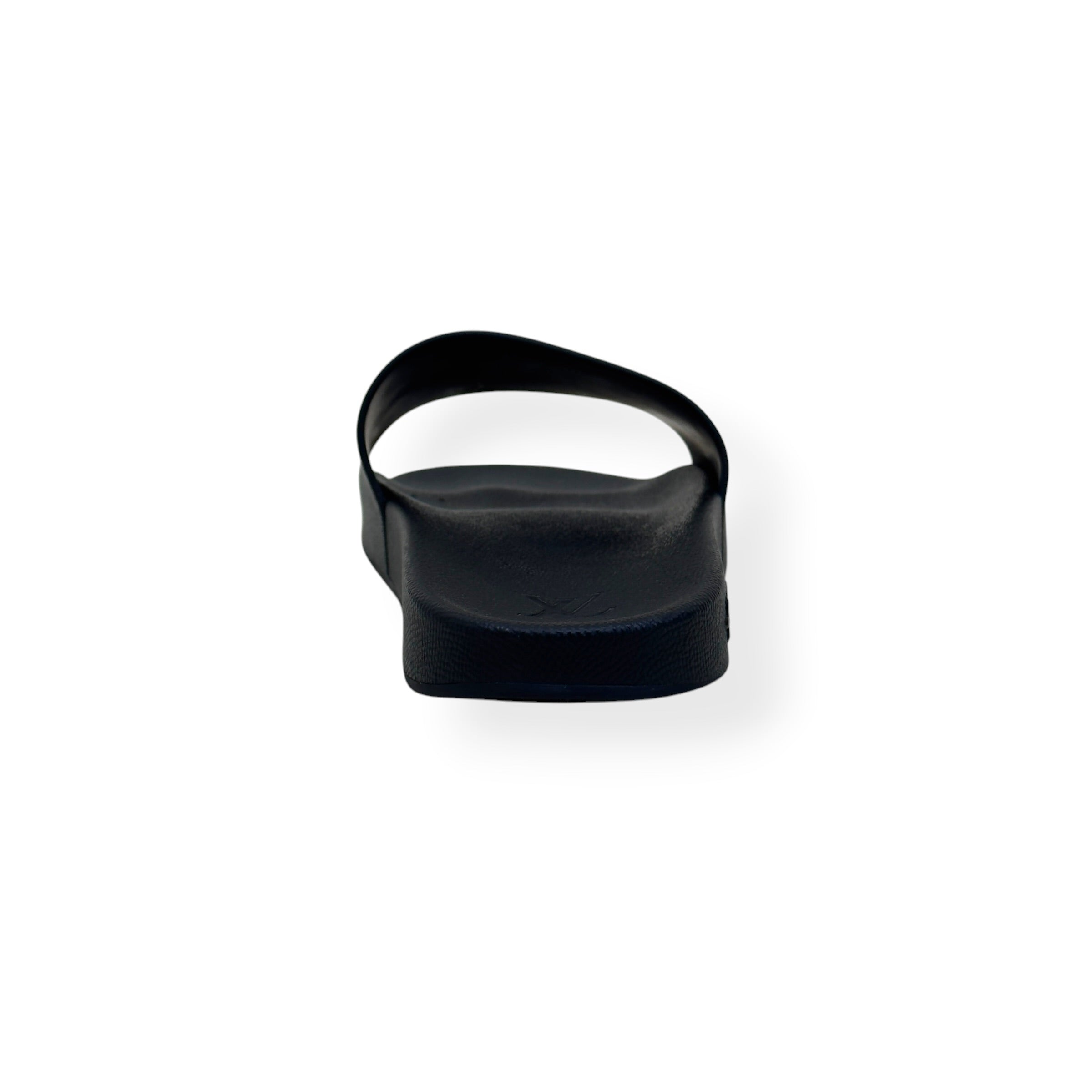 LOUIS VUITTON MONOGRAM ECLIPSE SLIDES BLACK UK10