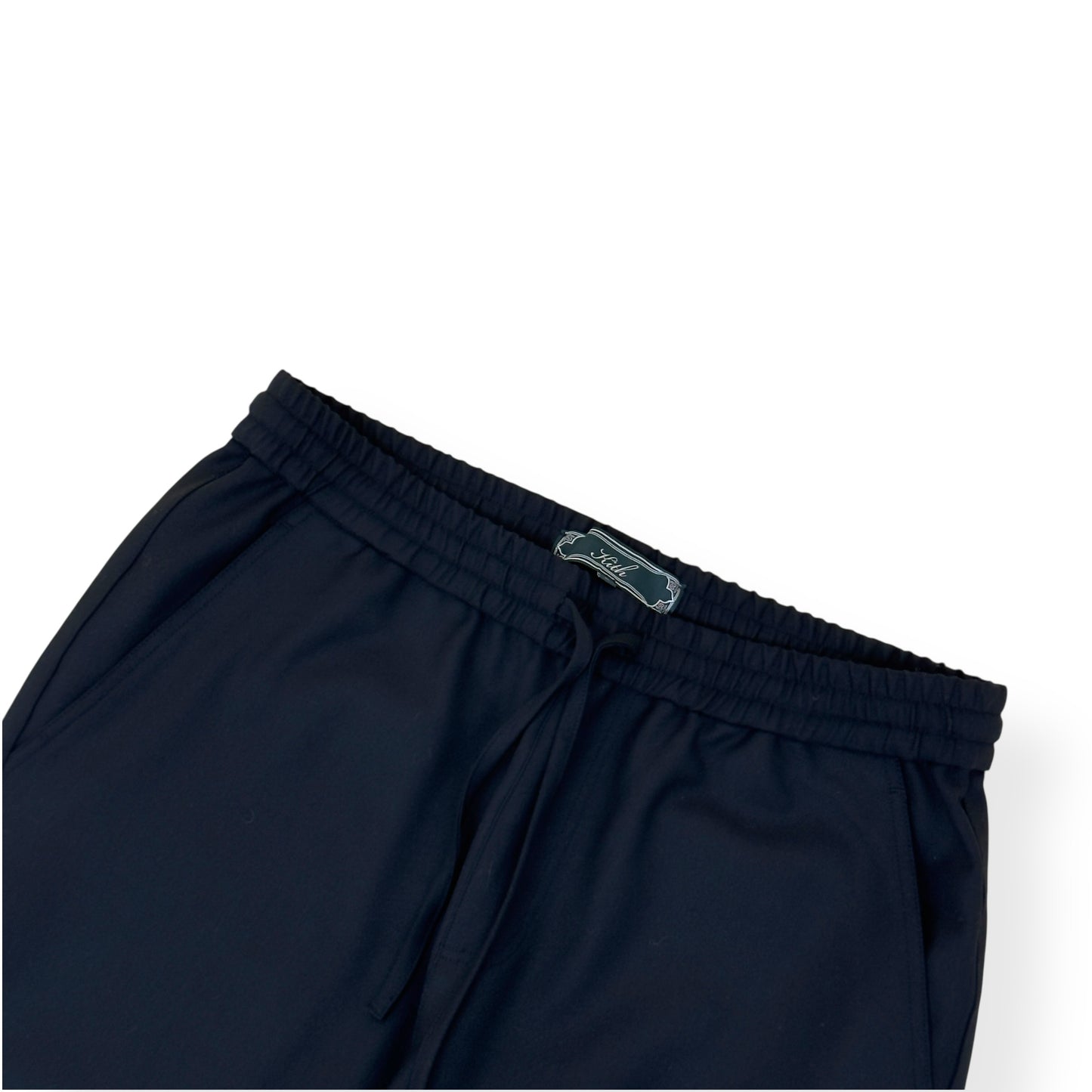 KITH DOUBLE WEAVE ELMHURST TRACK PANTS BLACK L