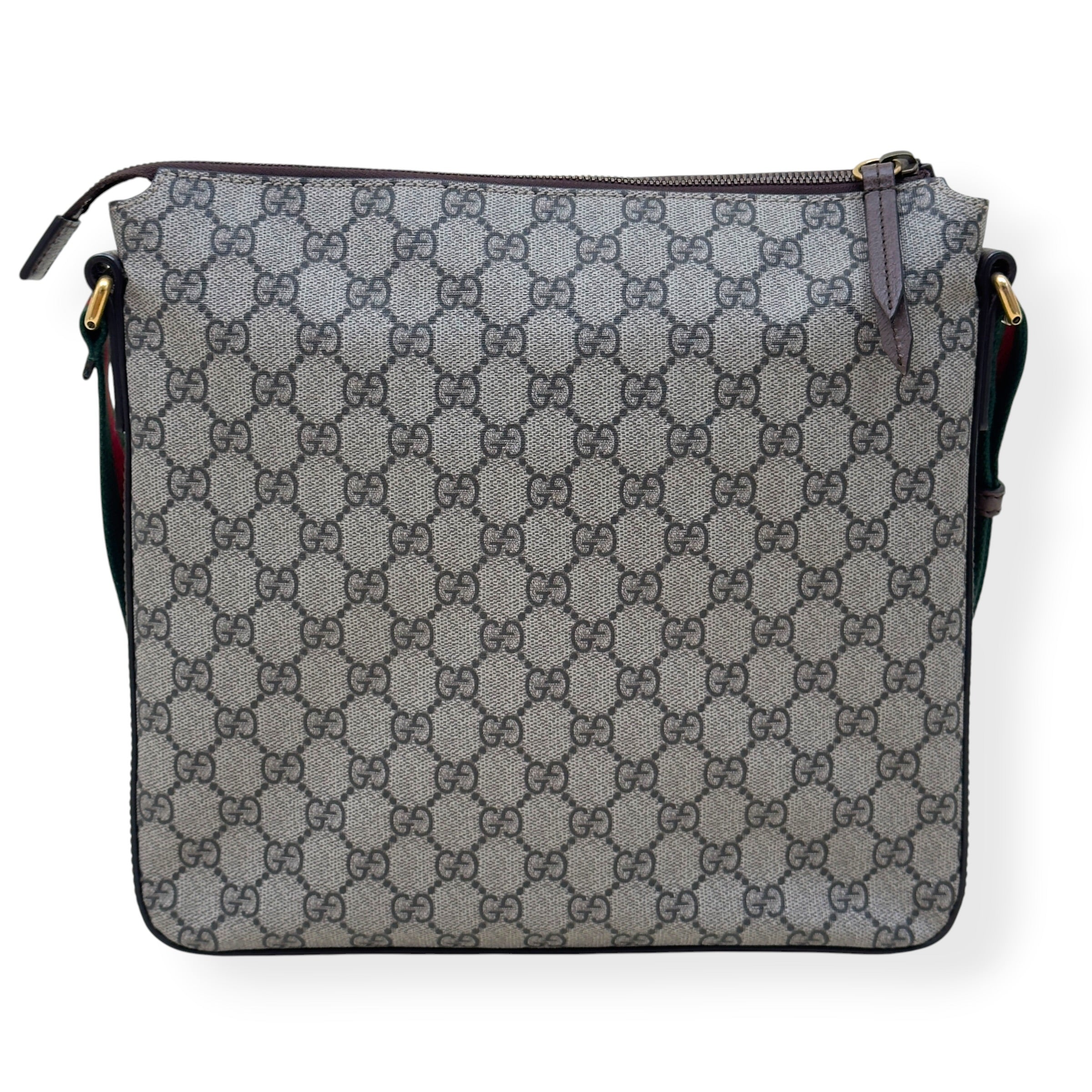 GUCCI COURRIER GG SUPREME PATCHES MESSENGER BAG BEIGE / MULTICOLOURED M