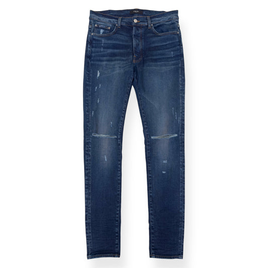 AMIRI DISTRESSED SKINNY DENIM JEANS BLUE W34”