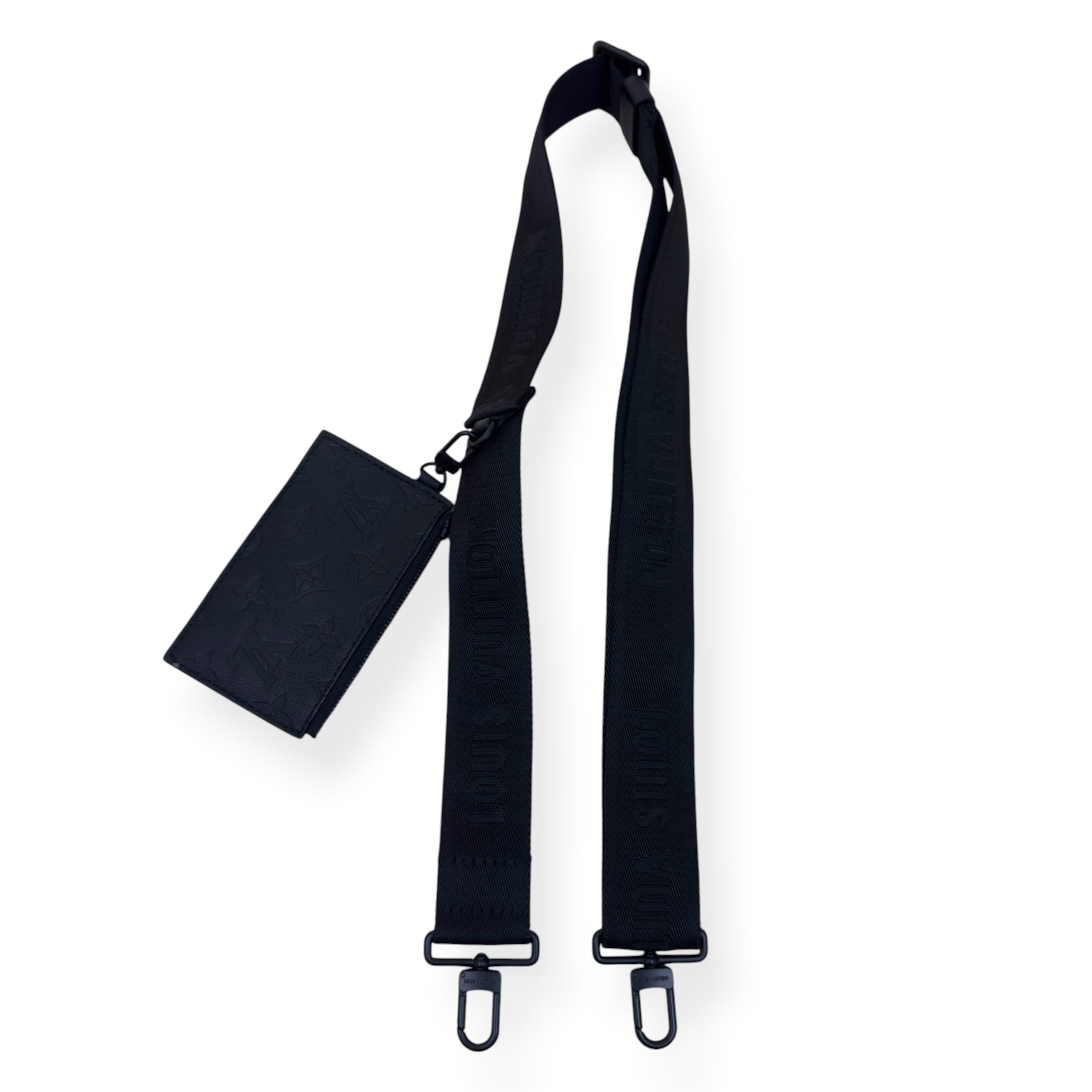 LOUIS VUITTON GASTON SHADOW MONOGRAM WEARABLE BAG BLACK S
