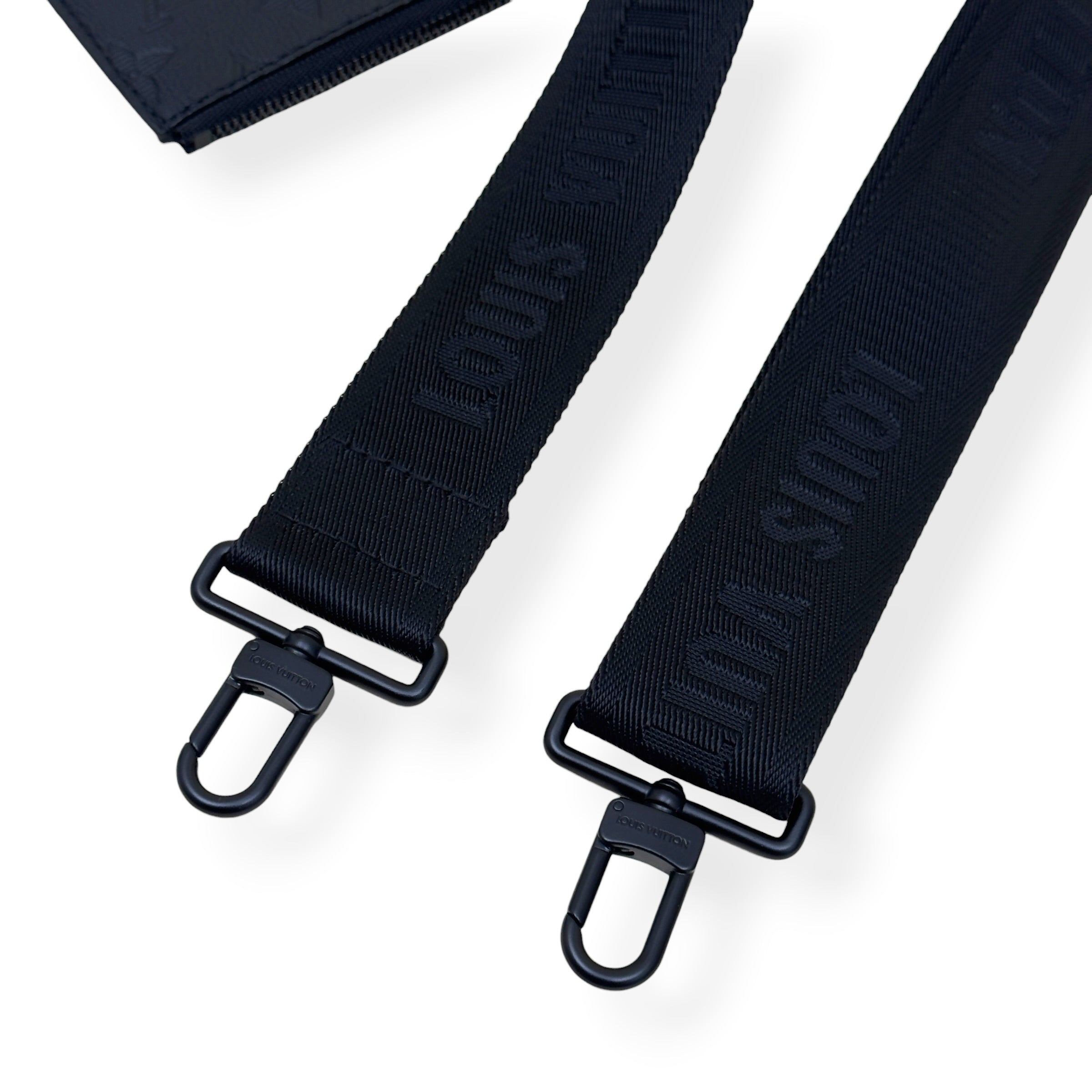LOUIS VUITTON GASTON SHADOW MONOGRAM WEARABLE BAG BLACK S