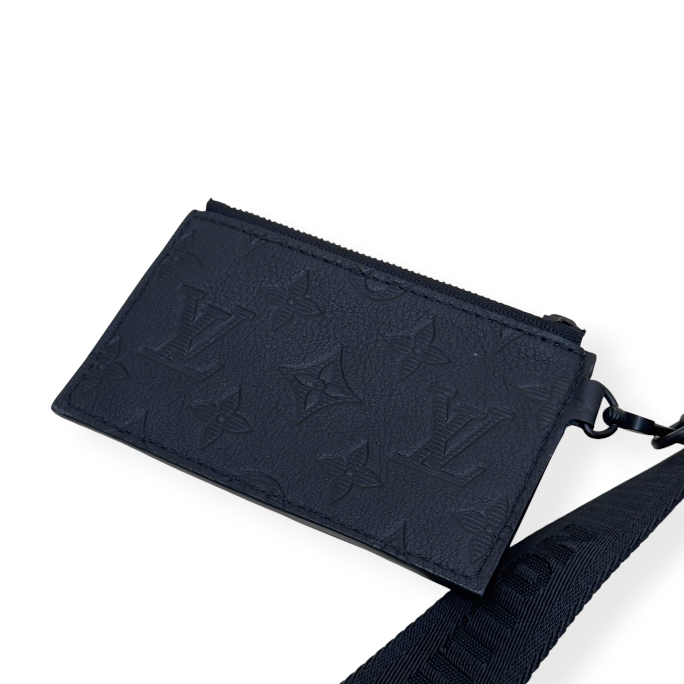 LOUIS VUITTON GASTON SHADOW MONOGRAM WEARABLE BAG BLACK S